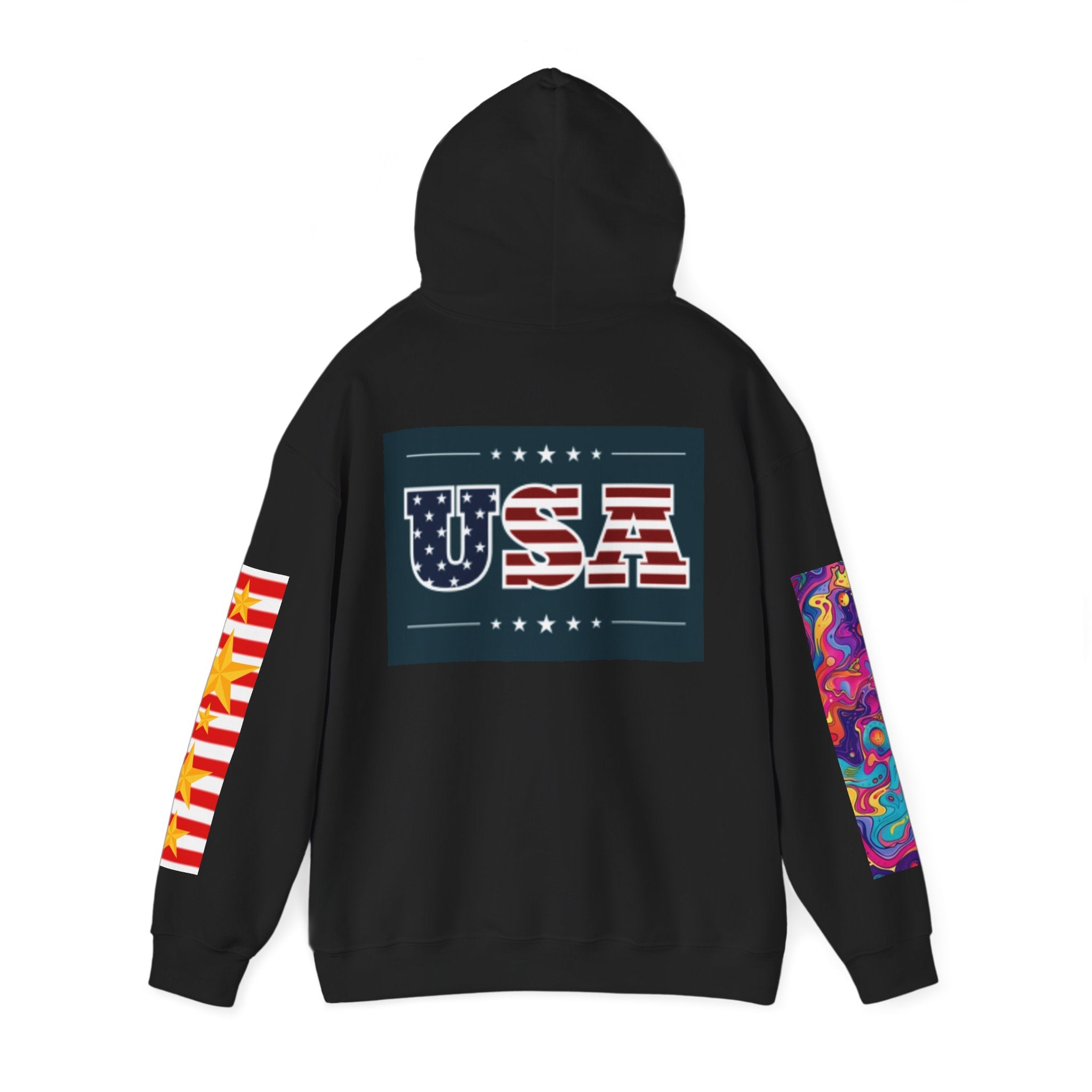 USA Flag Soldier Hoodie — Patriotic American Veteran Pullover