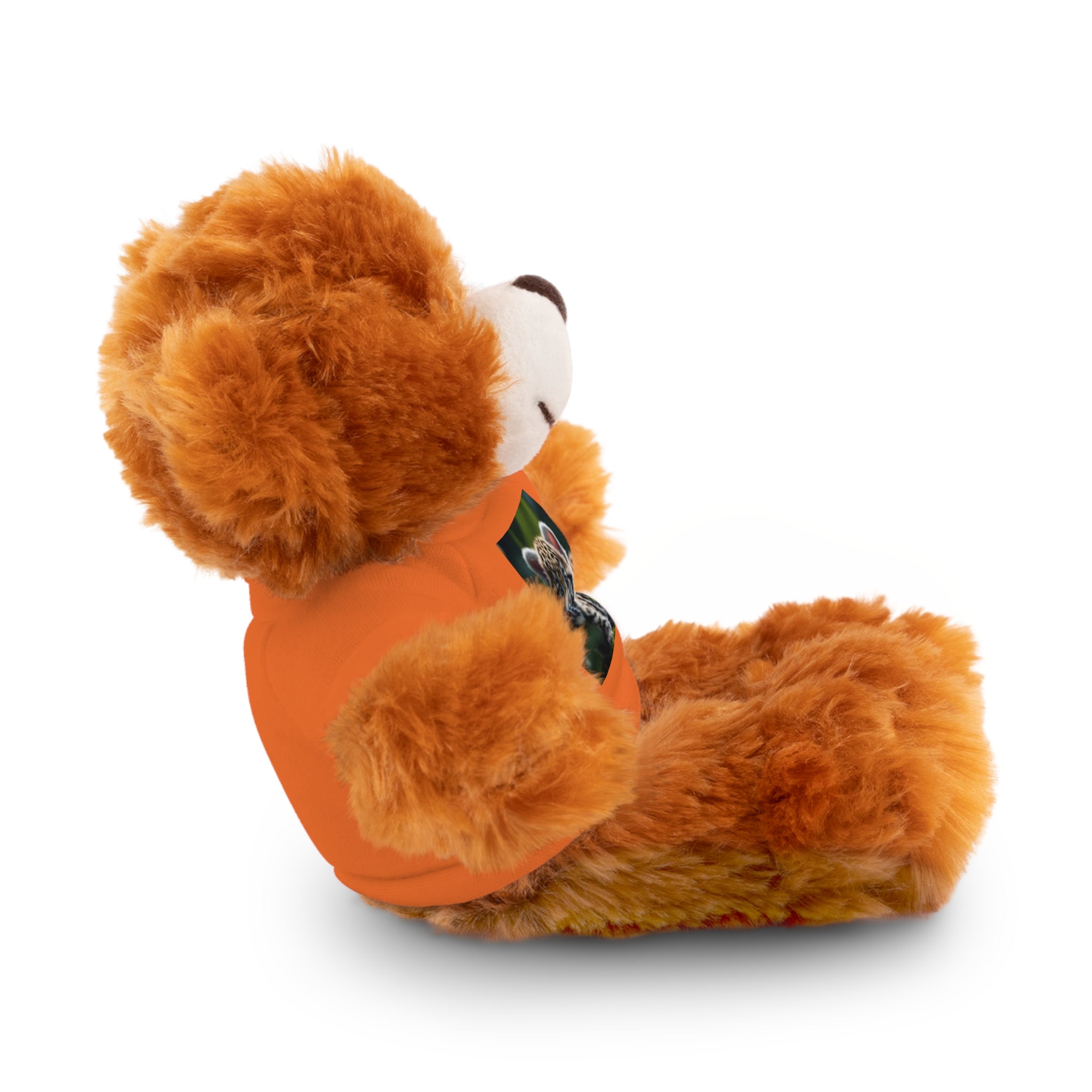 Plush Teddy Bear with Leopard Cub Tee — Cute Animal Gift for Kids & Wildlife Lovers