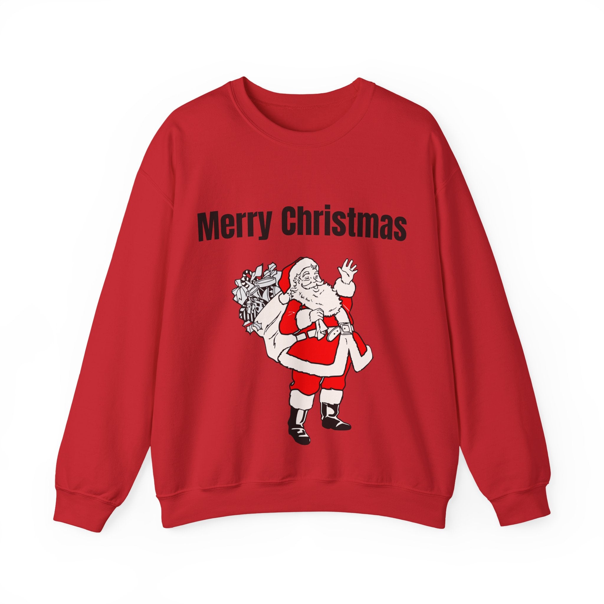 Christmas Santa Sweatshirt — Vintage Santa with Gifts Holiday Crewneck