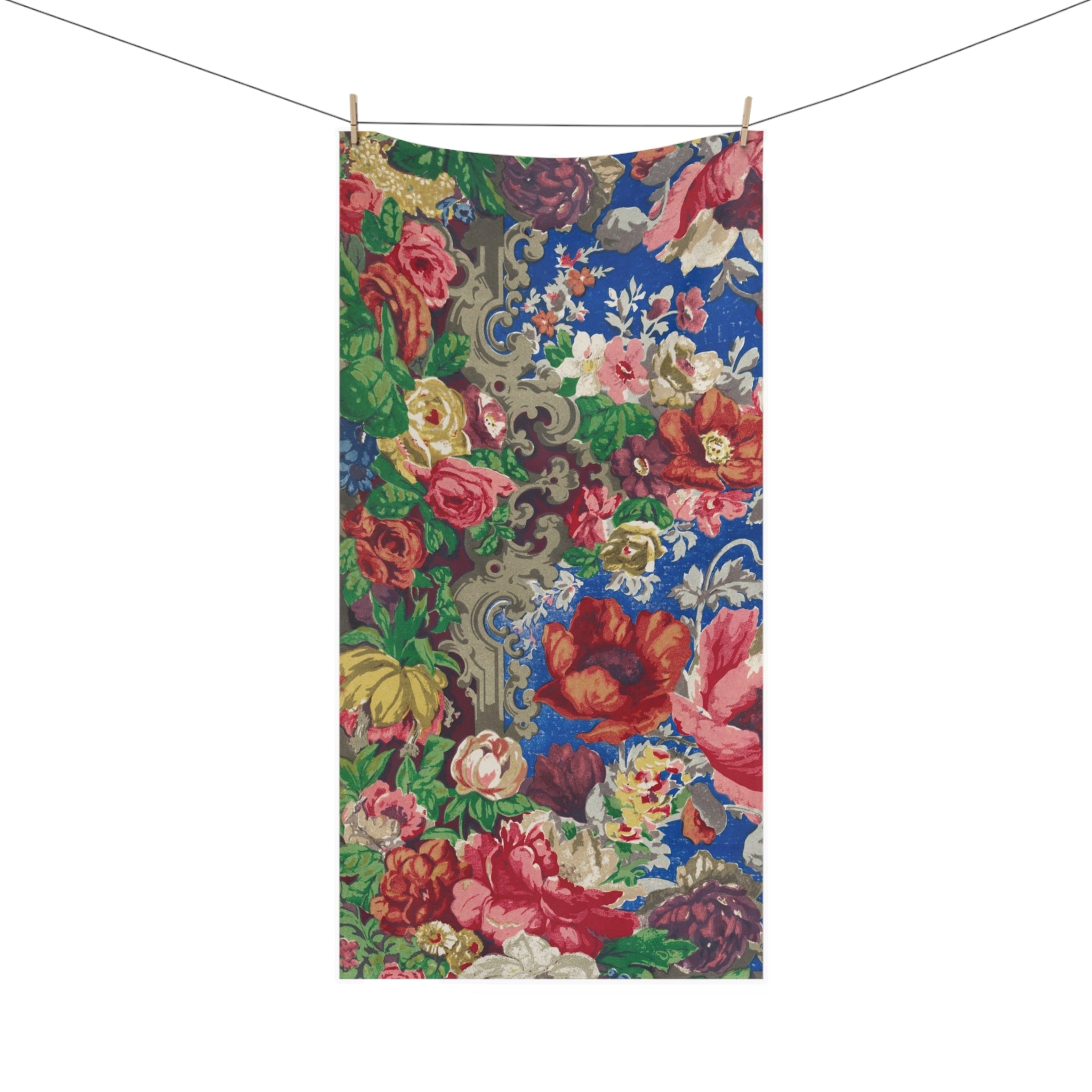 Floral Vintage Velvet Beach Towel