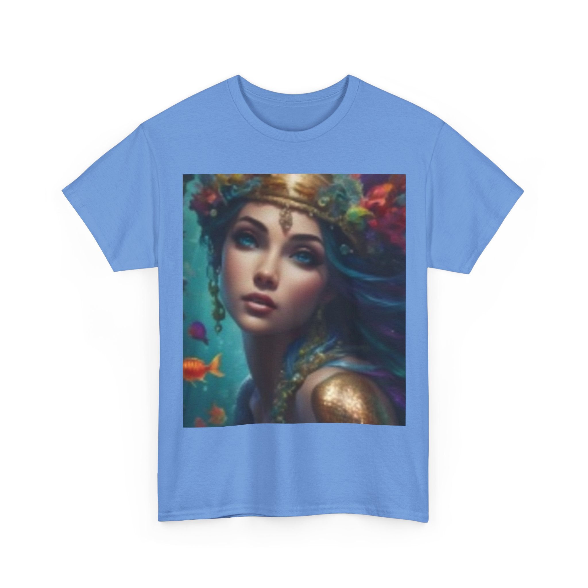 Mermaid Goddess Graphic Tee — Mystical Ocean Art T-Shirt