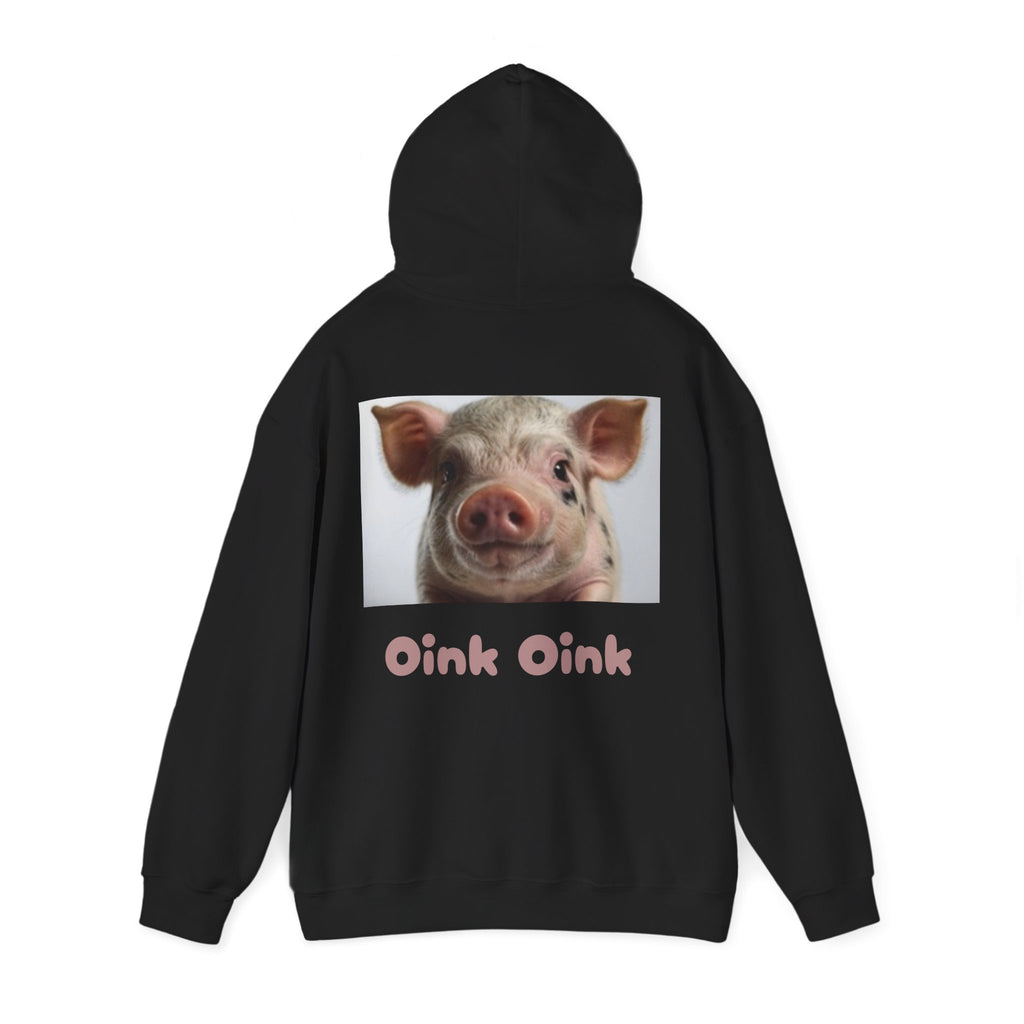 Smiling Pig Photo Hoodie — Cute Farm Animal Graphic Sweatshirt