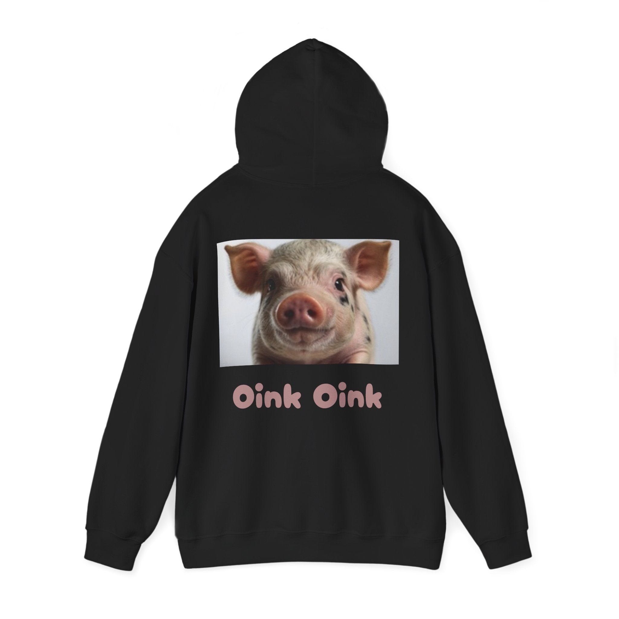 Smiling Pig Photo Hoodie — Cute Farm Animal Graphic Sweatshirt