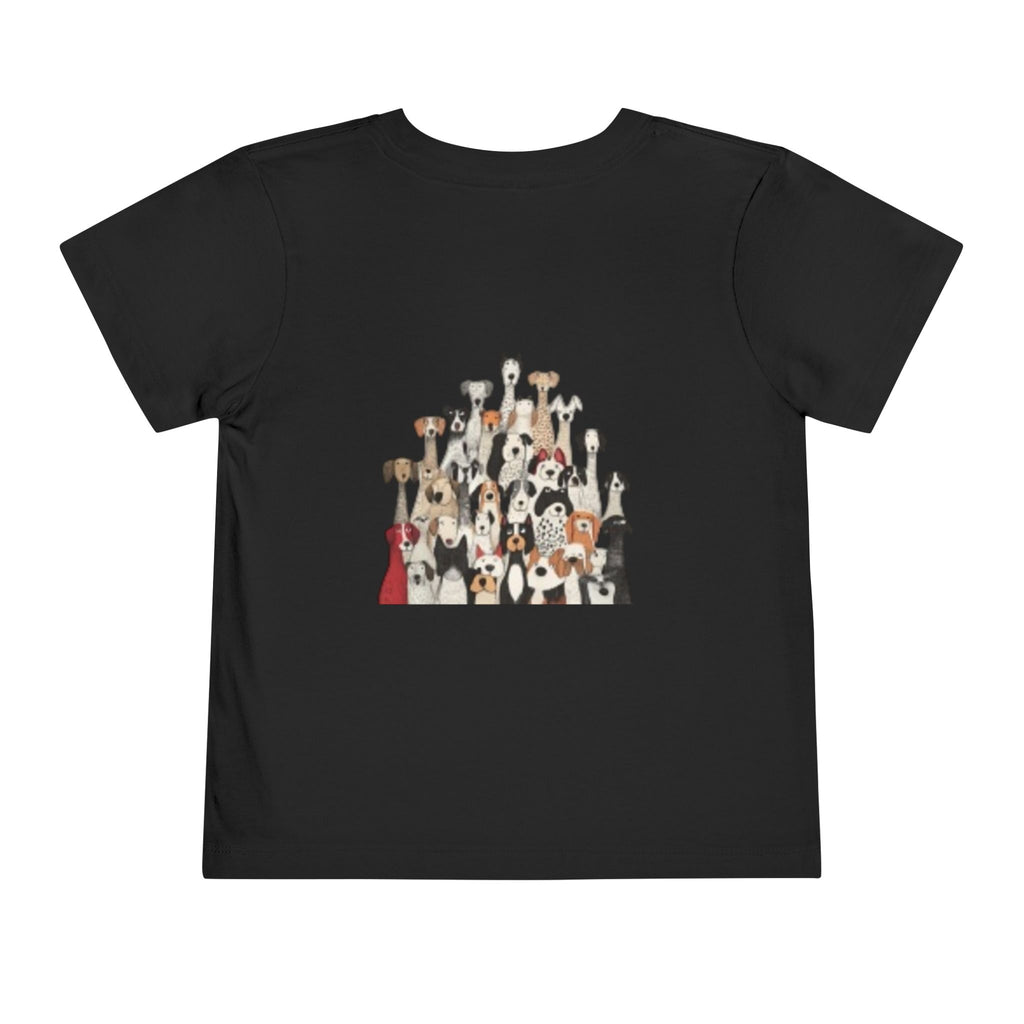 Toddler Short Sleeve T-shirt USA Flag & Cartoon Dogs