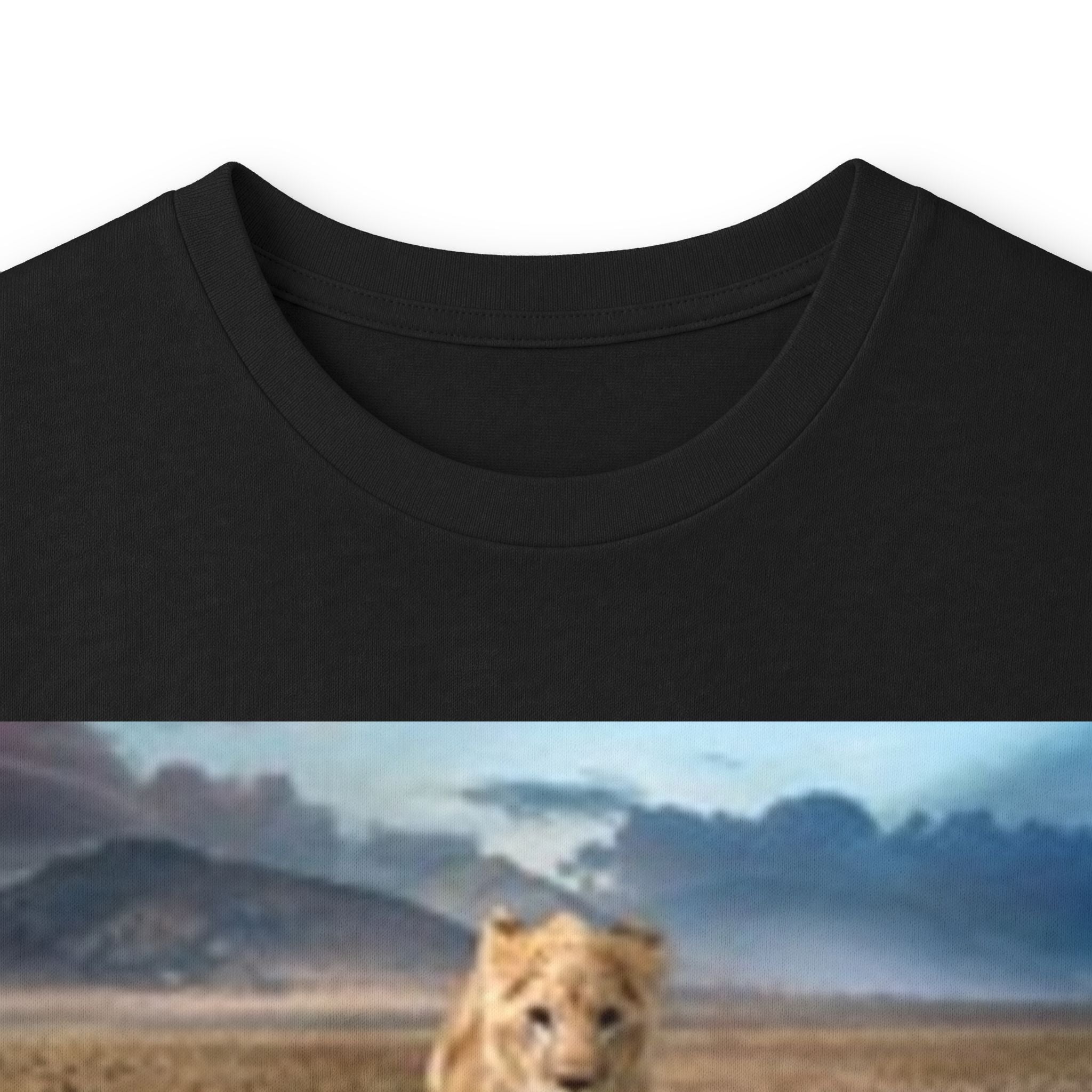 Long Sleeve T-shirt — Reflective Lion & Mountain River Nature Shirt
