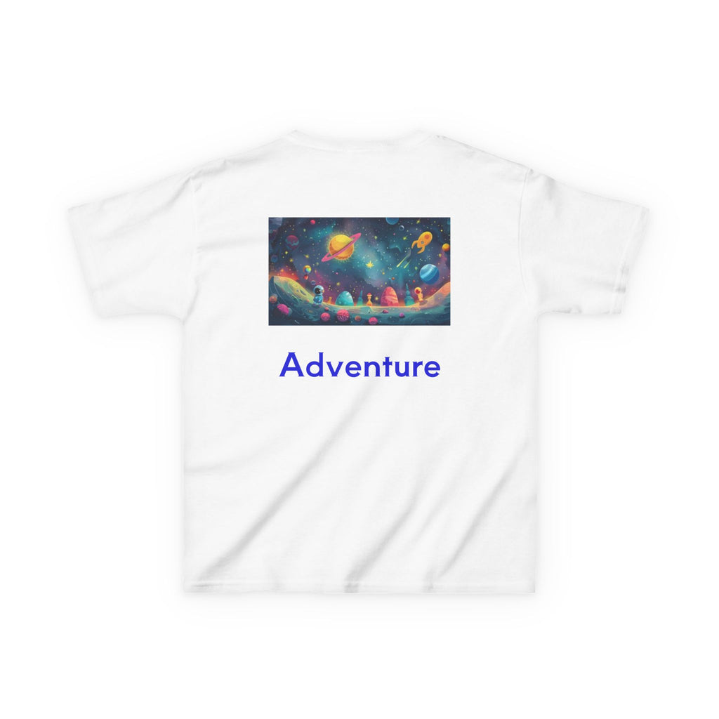 Kids Rocket Space Tee — Colorful Planets & Rocketship Shirt for Young Astronauts