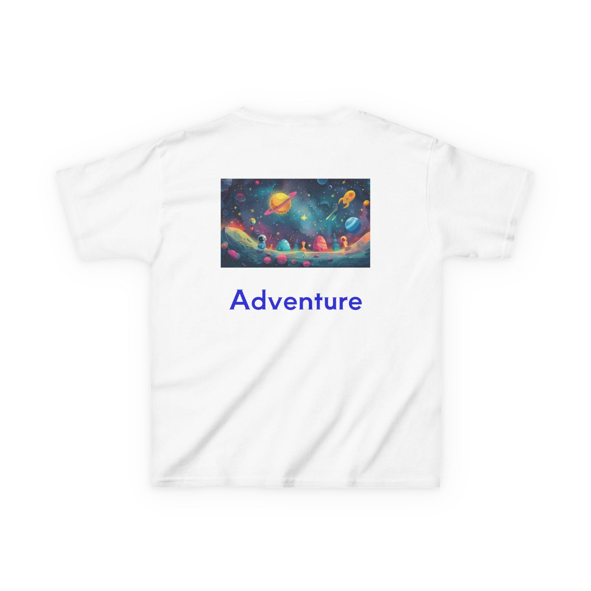 Kids Rocket Space Tee — Colorful Planets & Rocketship Shirt for Young Astronauts