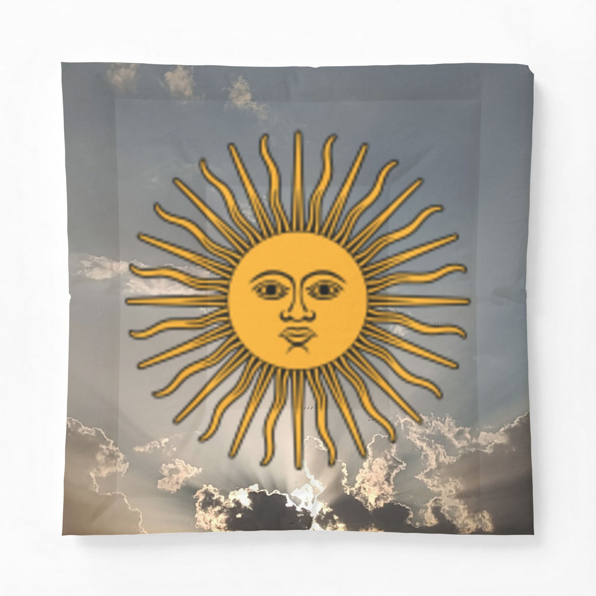 Sunrise Boho Cotton Comforter – Vintage Sun Face Duvet Cover