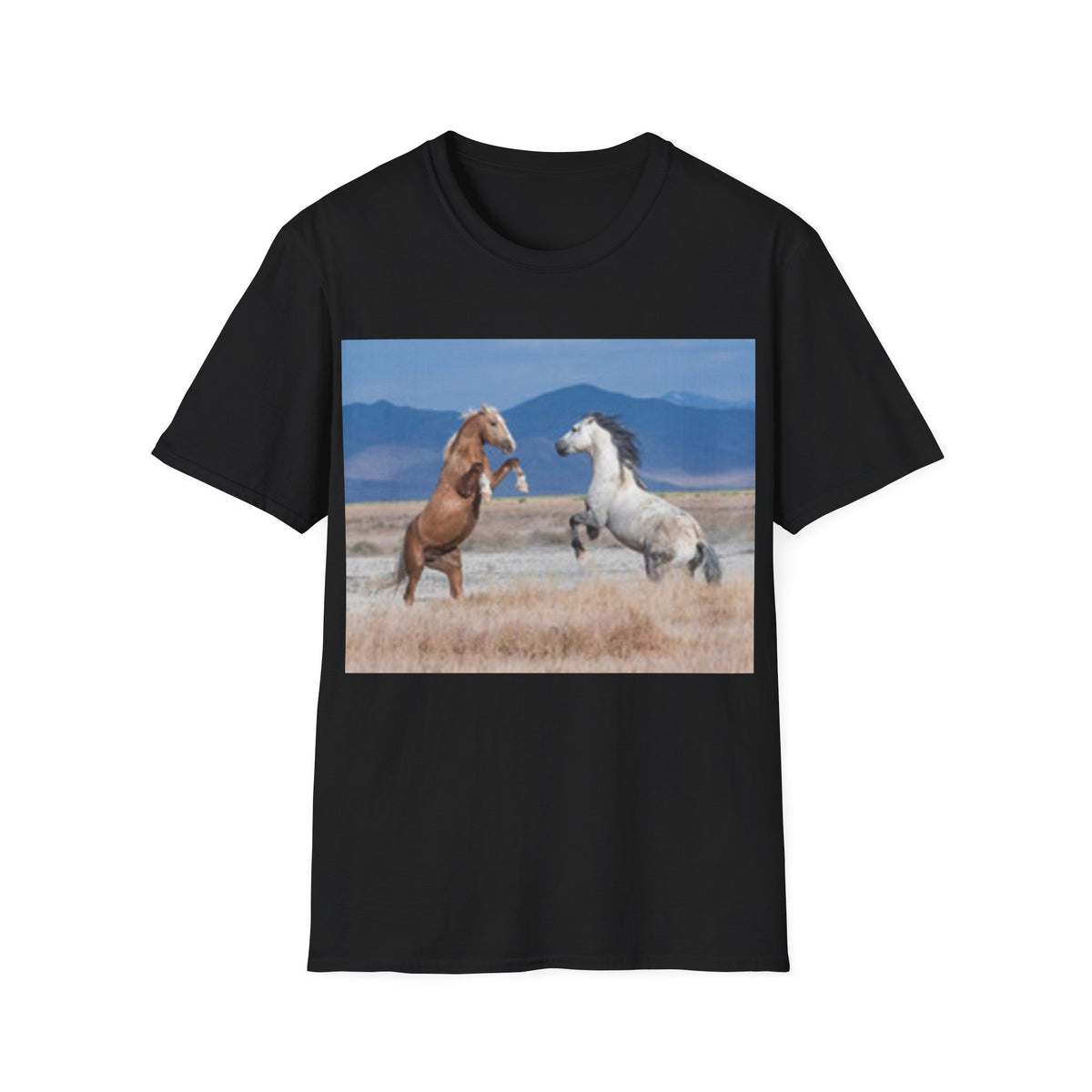 Wild Horses T-Shirt — Bucking Mustang Photo Tee