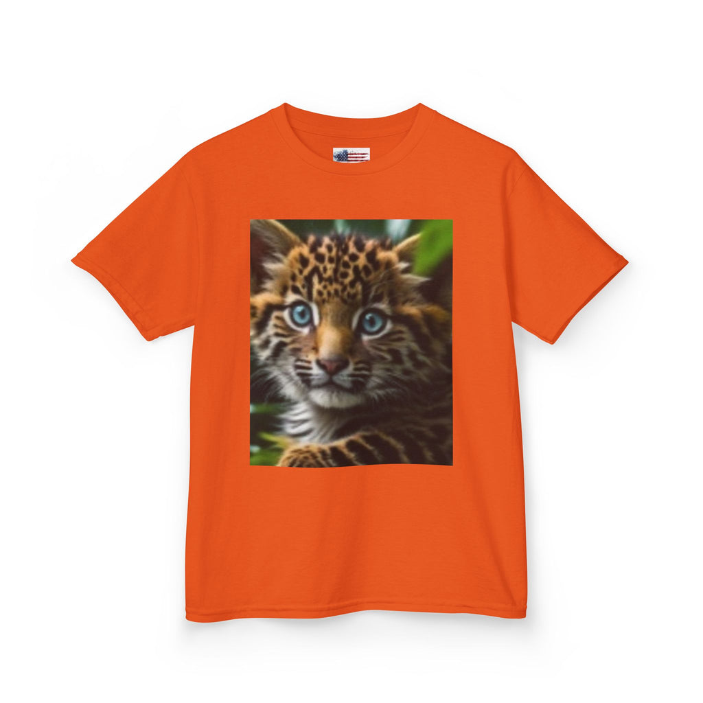 Kids Leopard Cub T-shirt — Colorful Leopard Print Back