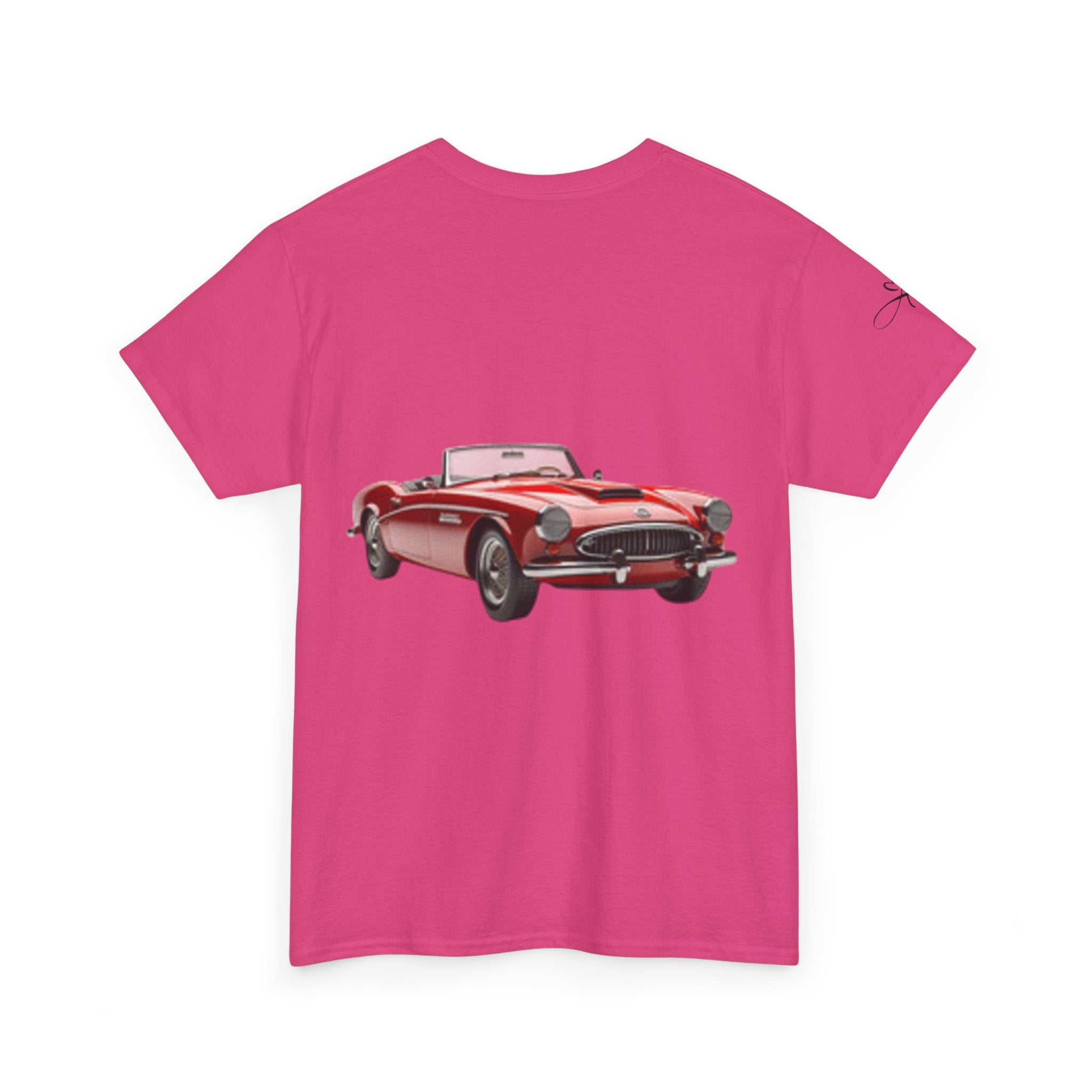 Pinup Girl Graphic T-shirt & Fast Car — Retro 1950s Bathing Beauty T-Shirt