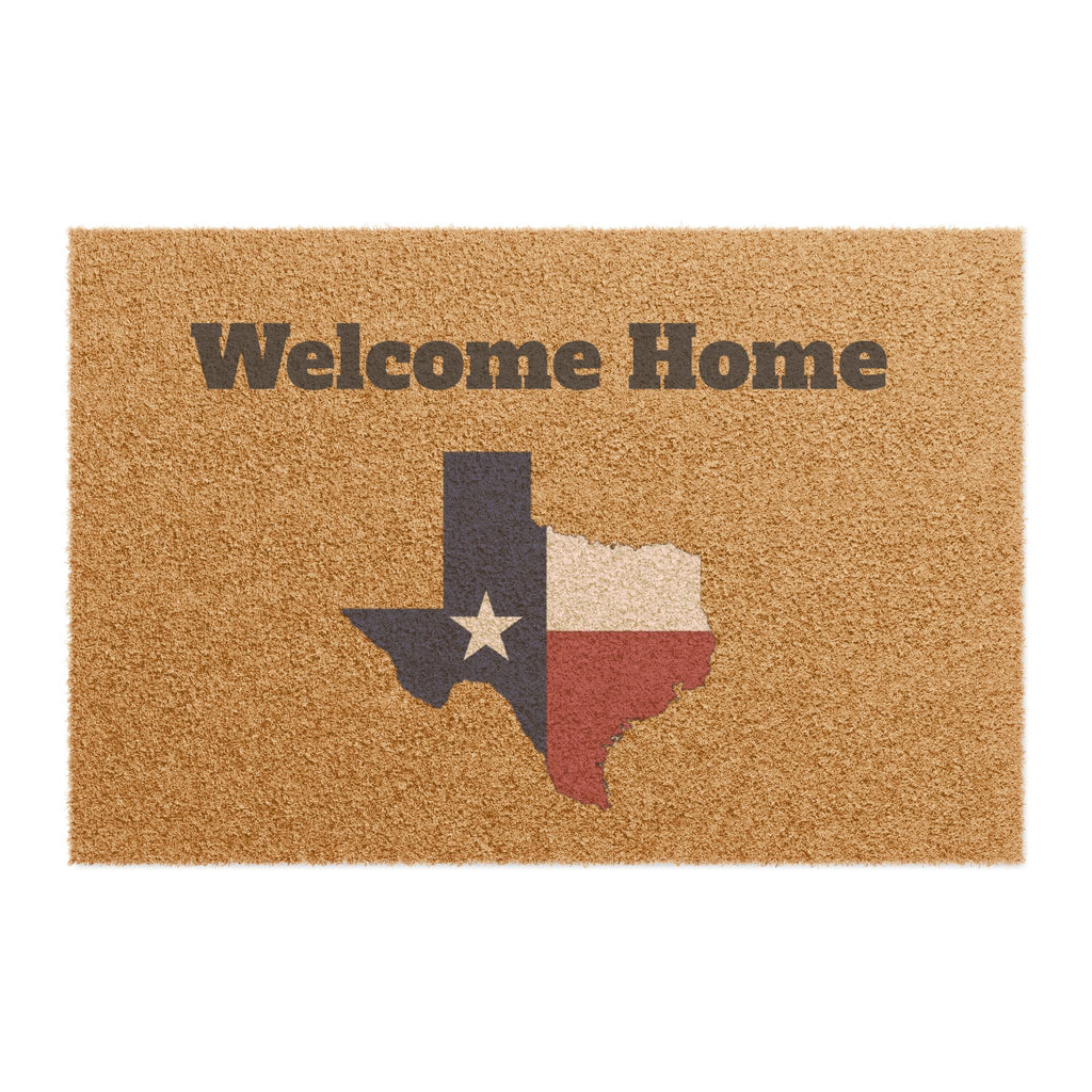 Welcome Home Texas Doormat — Rustic Texas Flag  Welcome Mat