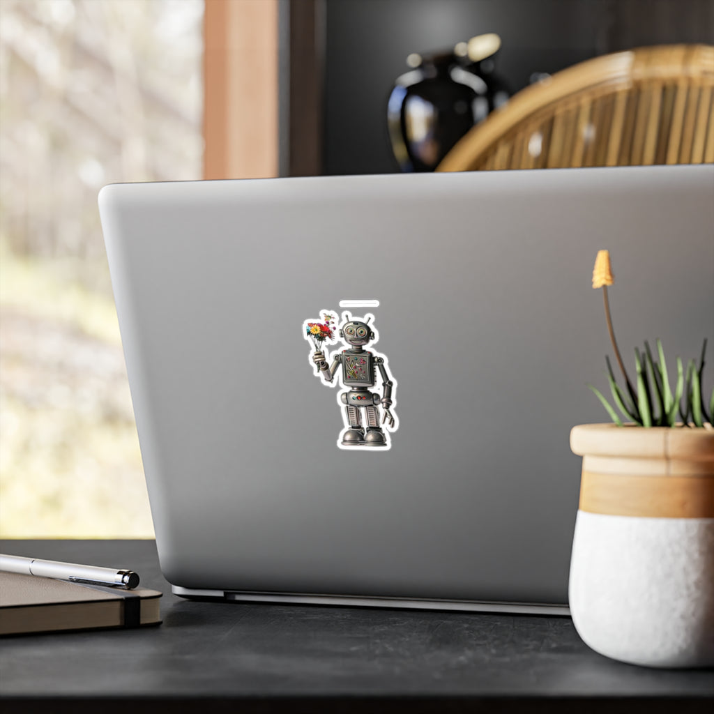 Robot Vinyl Decal — Custom Portrait Sticker for Cars, Laptops & Windows