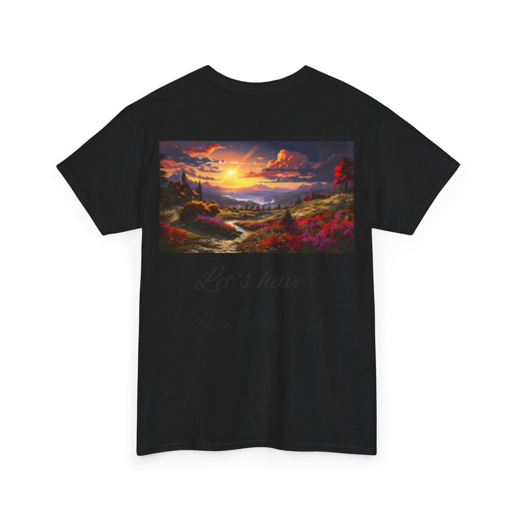 Pinup Beach Girl & Sunset T-Shirt — Retro Bikini Pin-Up Graphic T-shirt