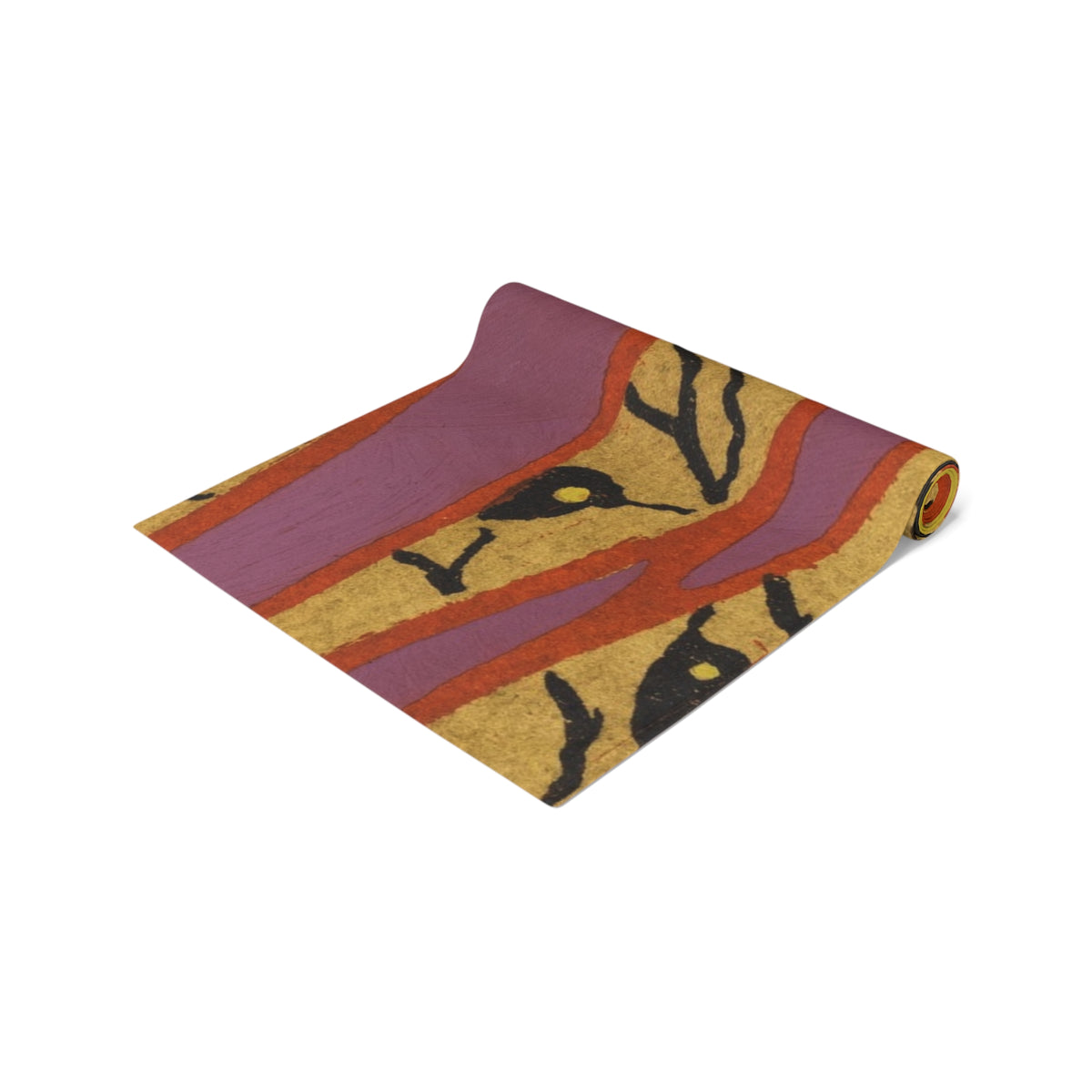 Floral Vintage Swirl Table Runner — Decorative Cotton-Poly Dining Accent