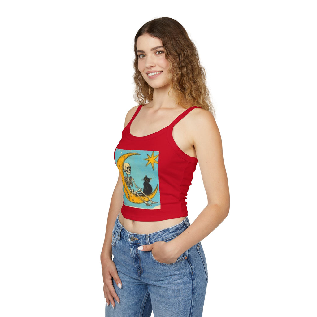 Celestial Skull & Cat Moon Tank