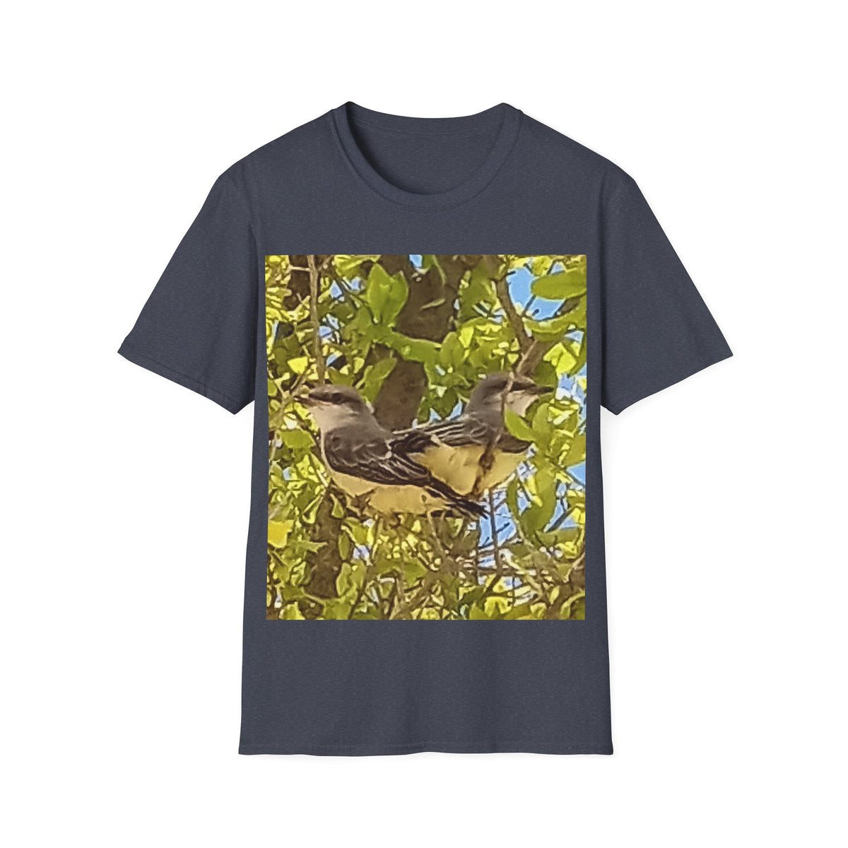 Birds in the Canopy T‑Shirt — Nature Photo Tee with Songbirds