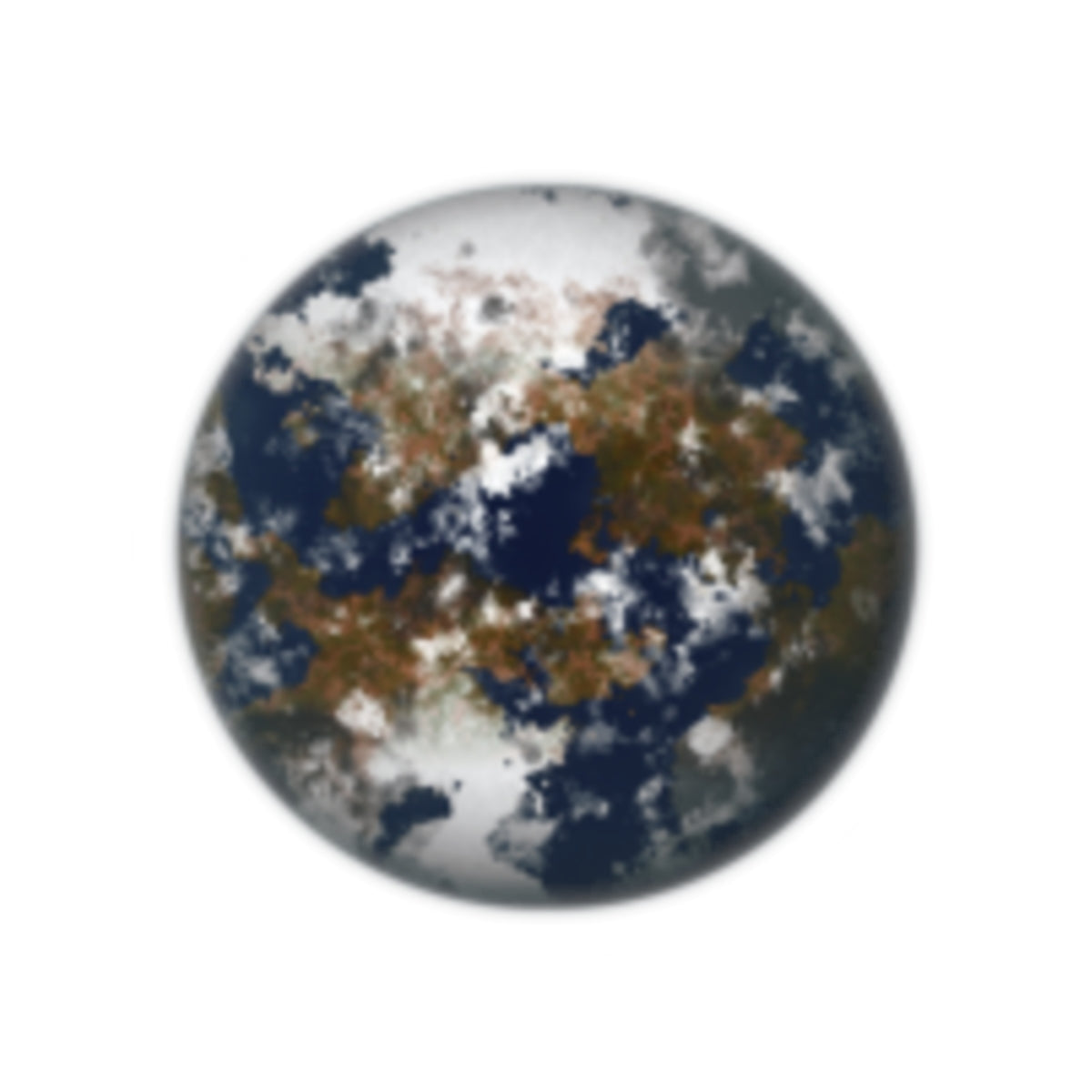 Planet Globe Sticker — Earth-Like Fantasy World Decal Books, backpacks, Mirror & Gift