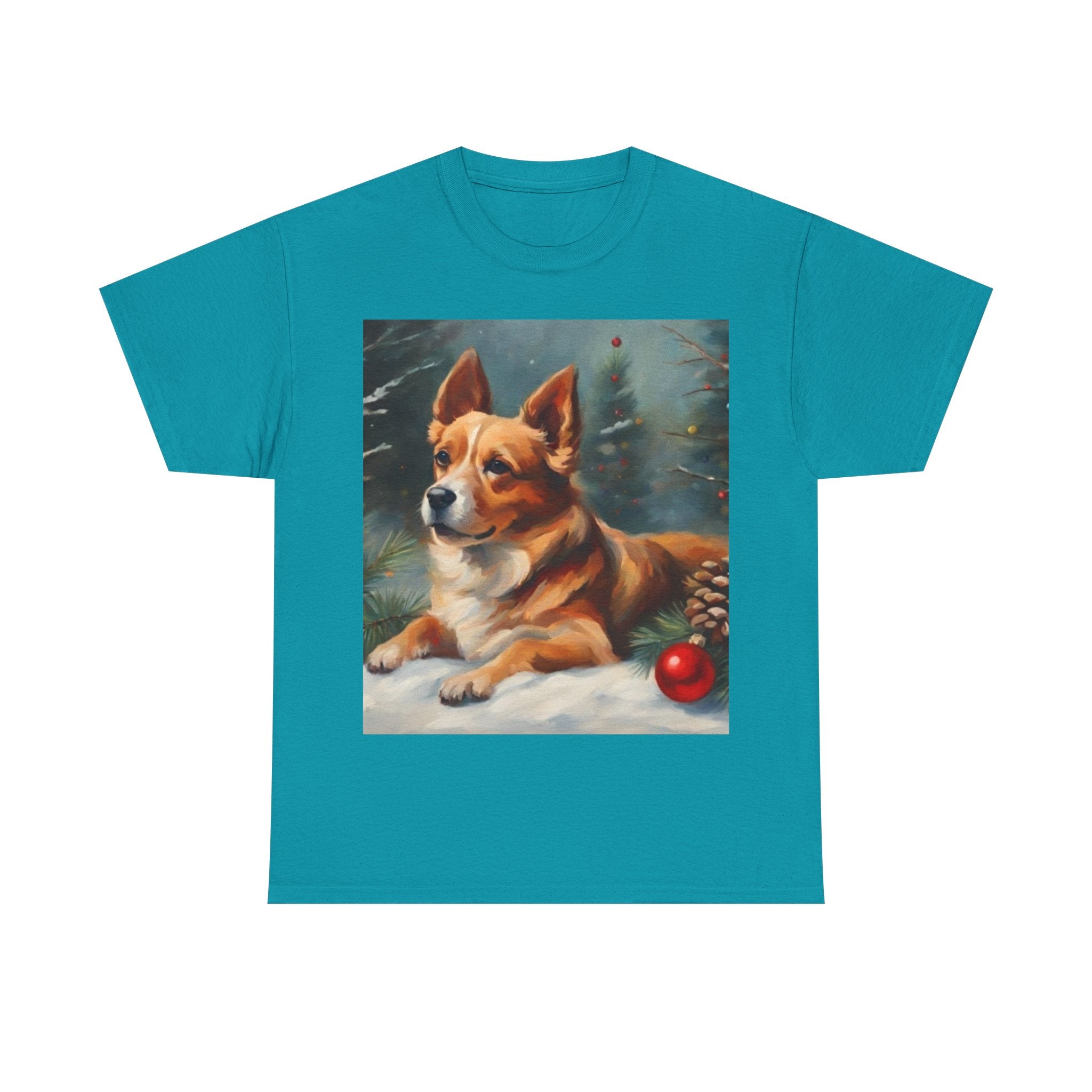 Corgi Christmas Tee — Festive Holiday Dog Shirt with Ornament