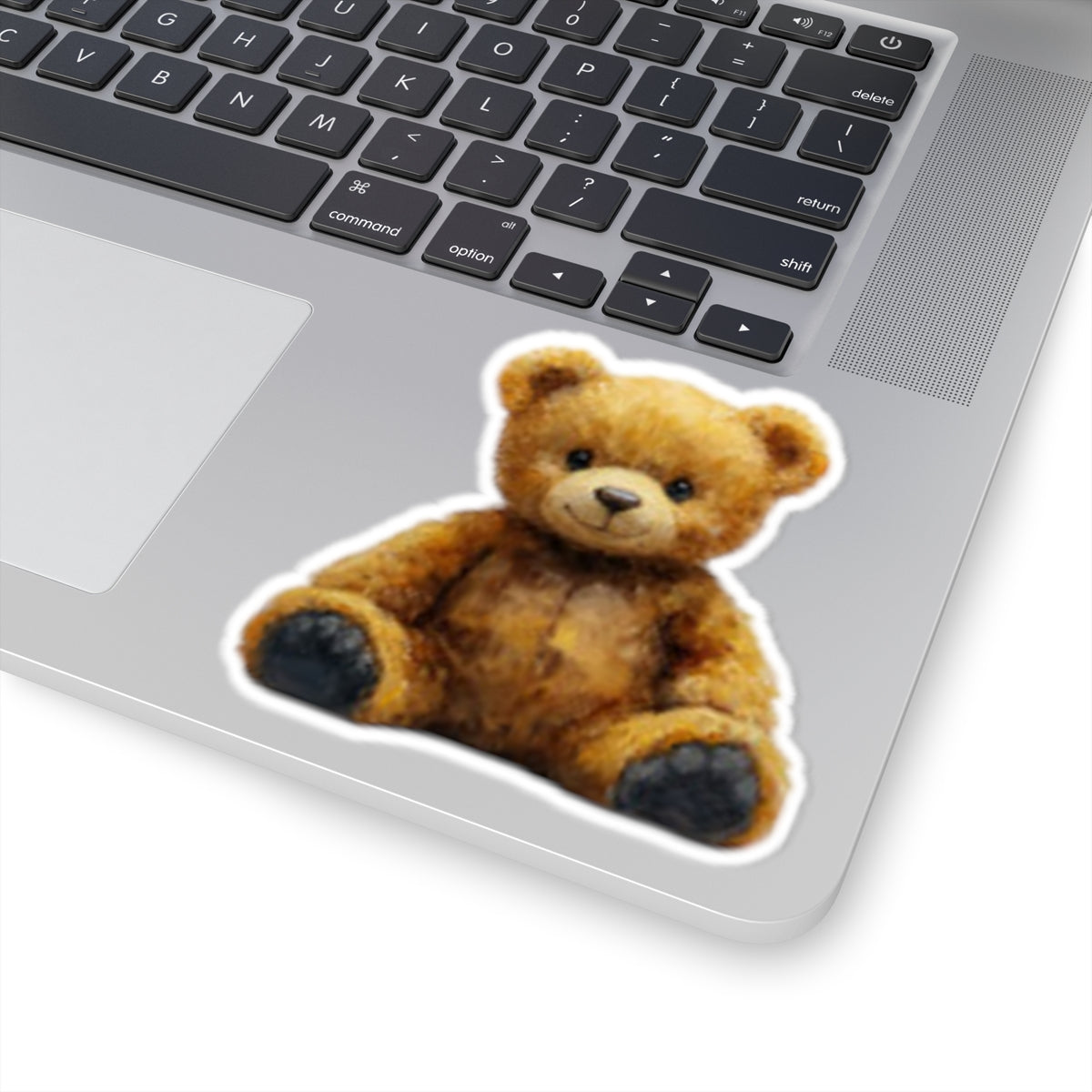 Teddy Bear Sticker — Cute Plush Toy Decal for Laptops, Water Bottles & Gifts