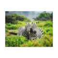 Zebra Pair Canvas Print - Stretched 1.5" Wildlife Wall Art