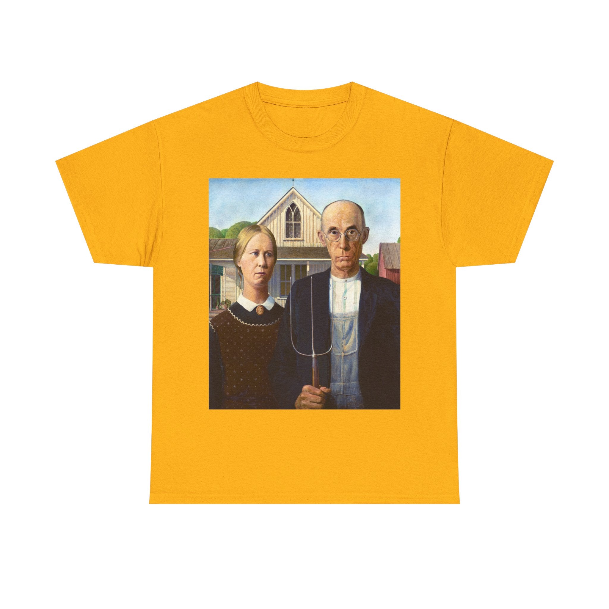 T‑Shirt — American Gothic Parody Print Tee