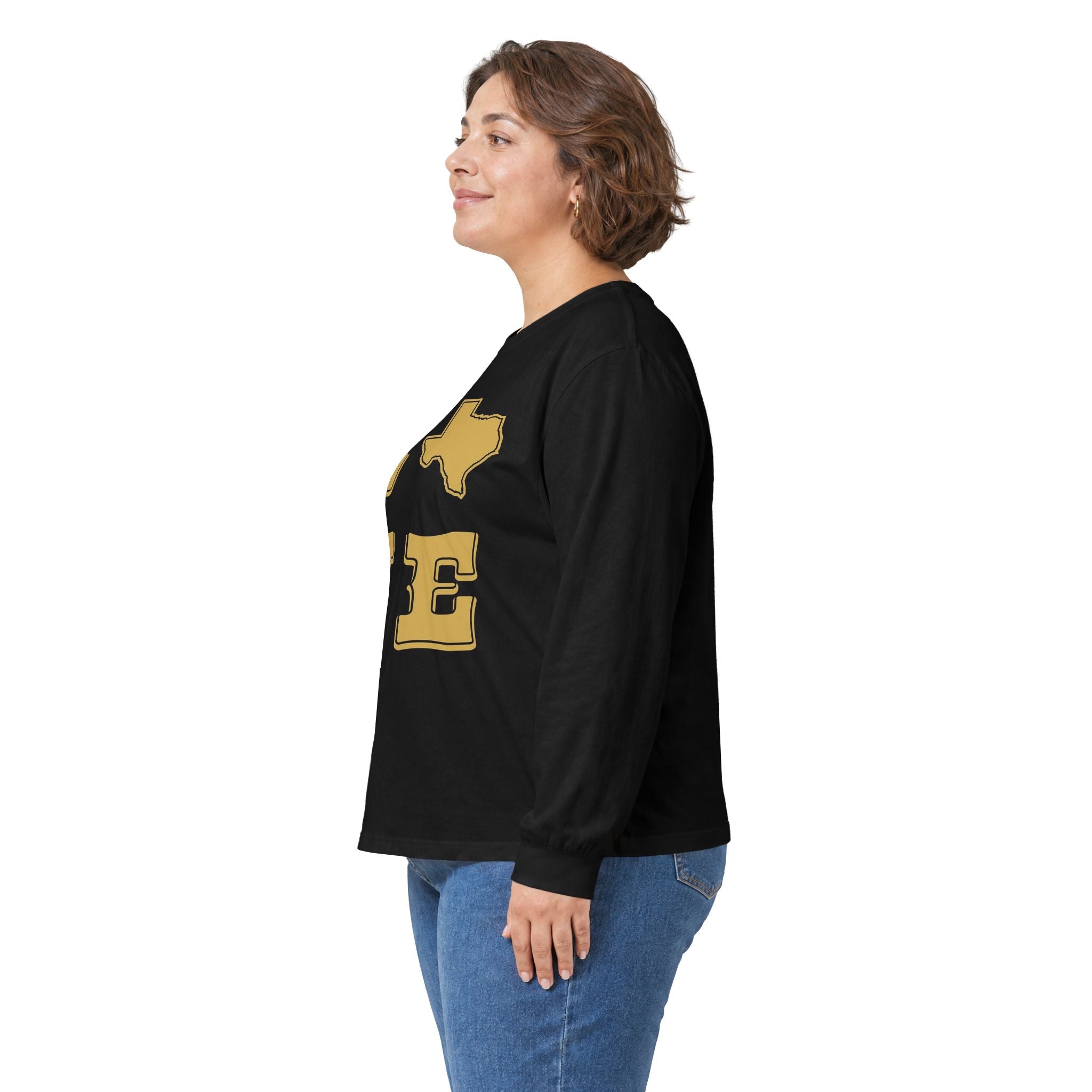 Texas Love Long Sleeve Tee — Western Cowboy Boots & State Pride Shirt