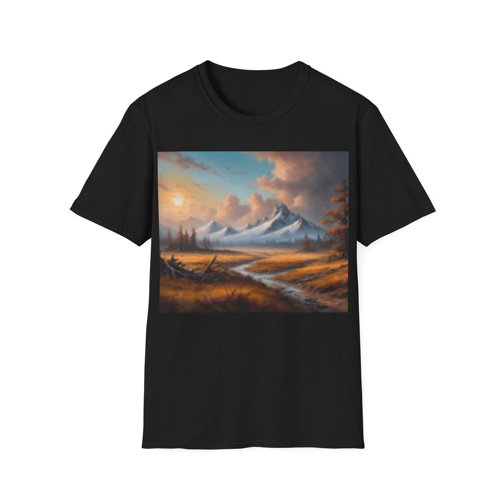 Mountain Sunrise T-Shirt — Scenic Landscape Art Tee