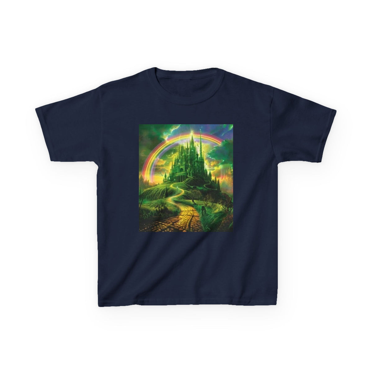 Kids T‑Shirt — Magical Rainbow Castle Fantasy Tee