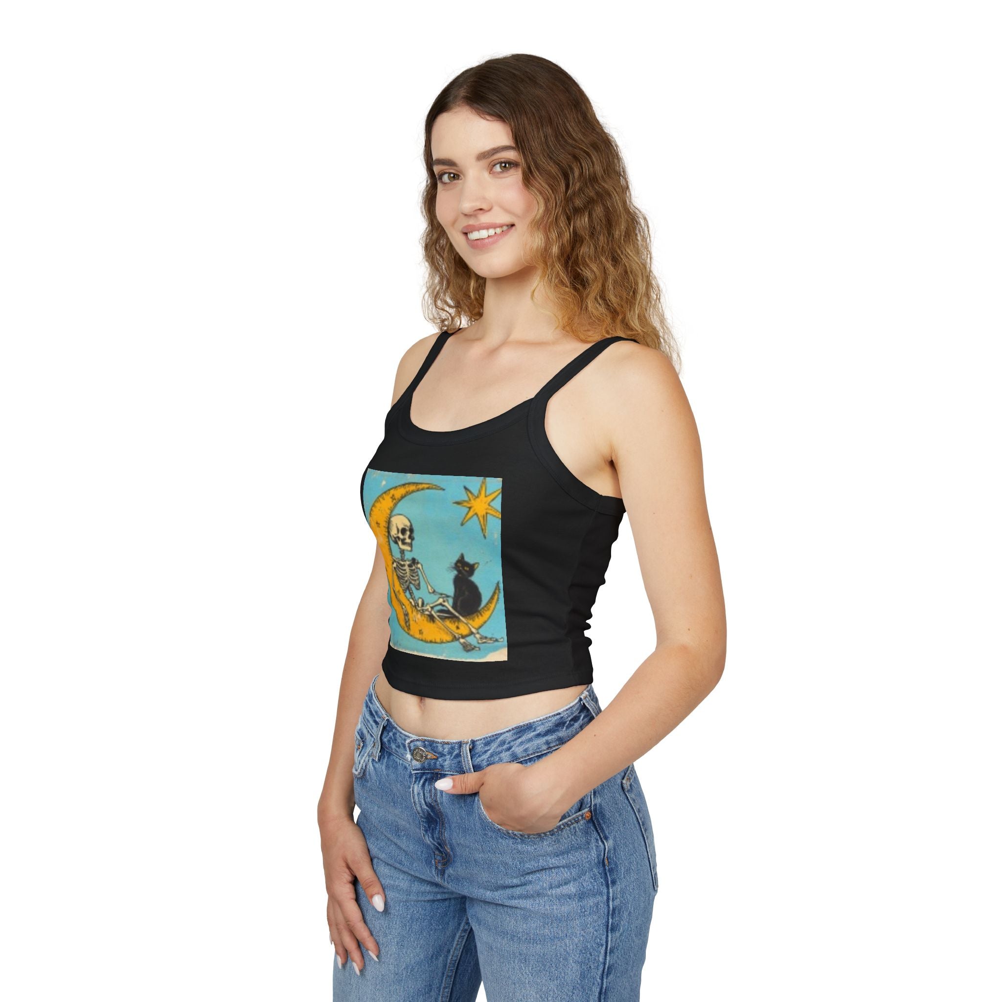 Celestial Skull & Cat Moon Tank
