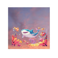 Blue Dahlia Face Towel — Floral Decorative Cotton Washcloth