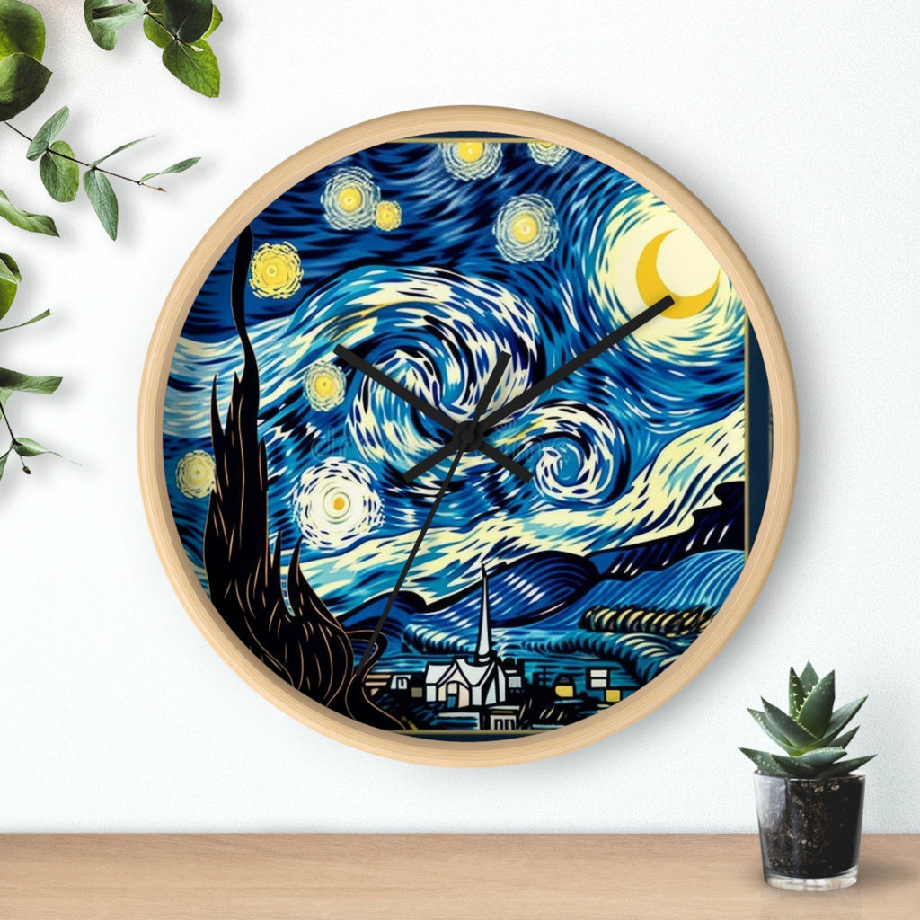 Starry Night Wall Clock — Van Gogh Style Decorative Clock