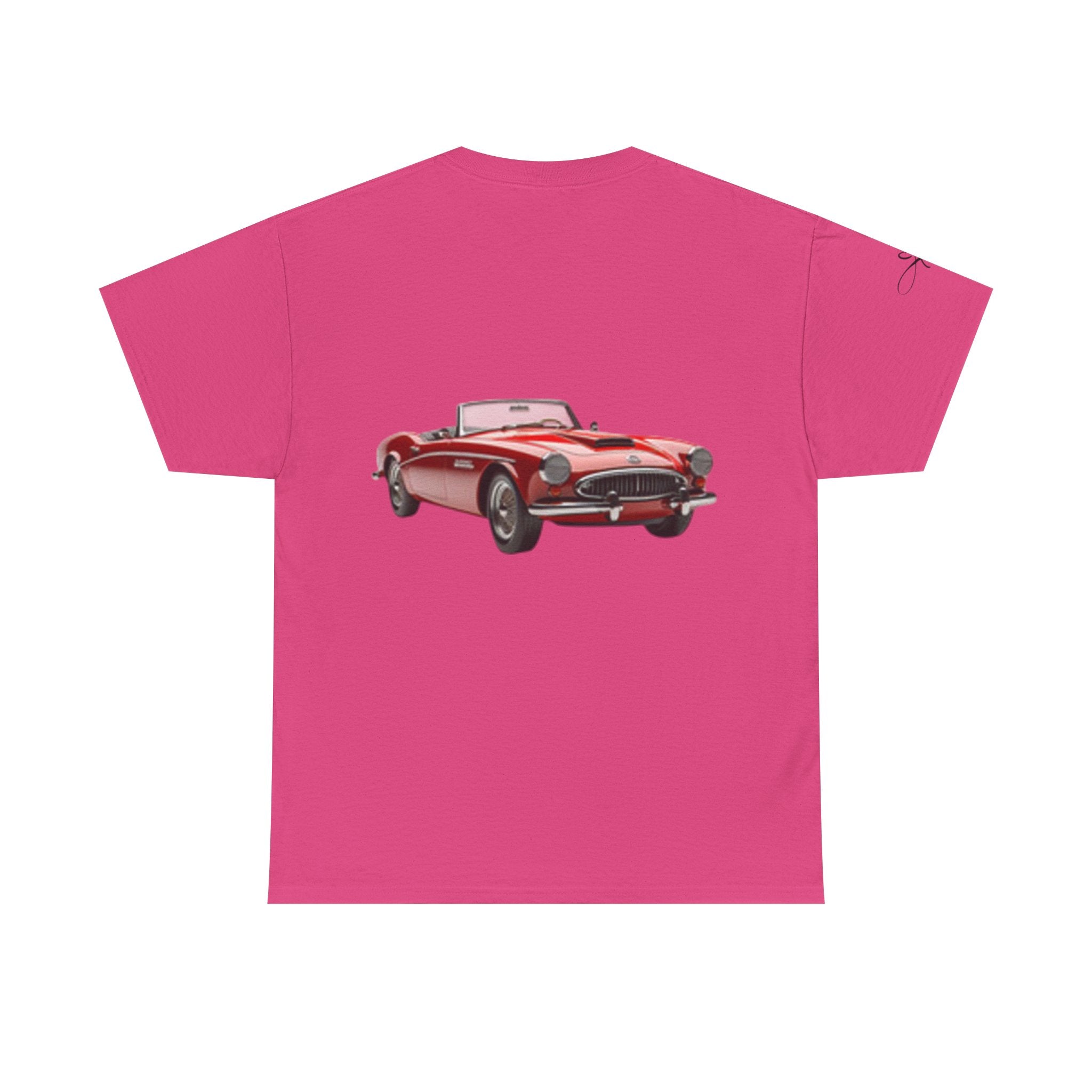Pinup Girl Graphic T-shirt & Fast Car — Retro 1950s Bathing Beauty T-Shirt