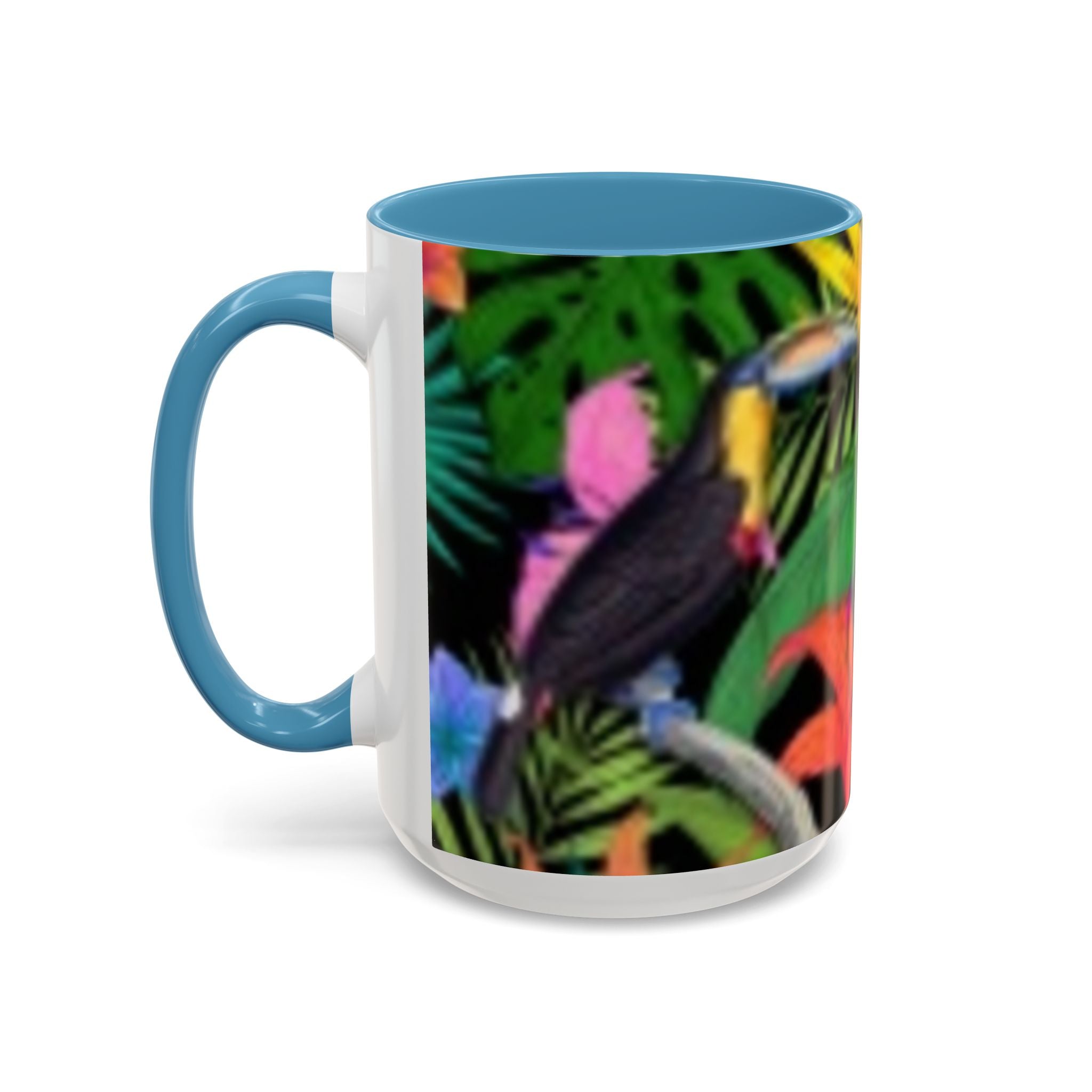 Tropical Floral Coffee Mug — Colorful Paradise Accent Mug (11/15 oz)