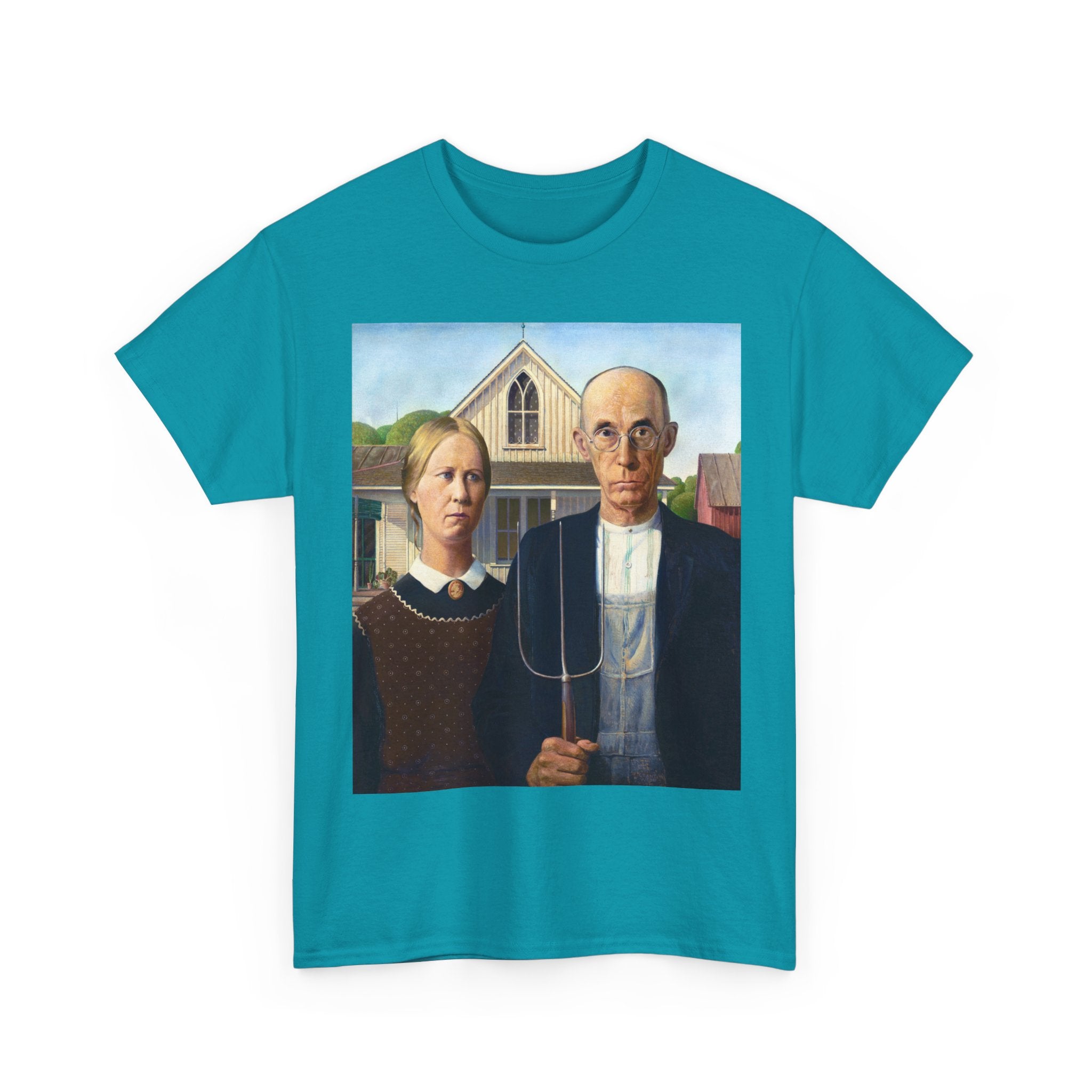 T‑Shirt — American Gothic Parody Print Tee