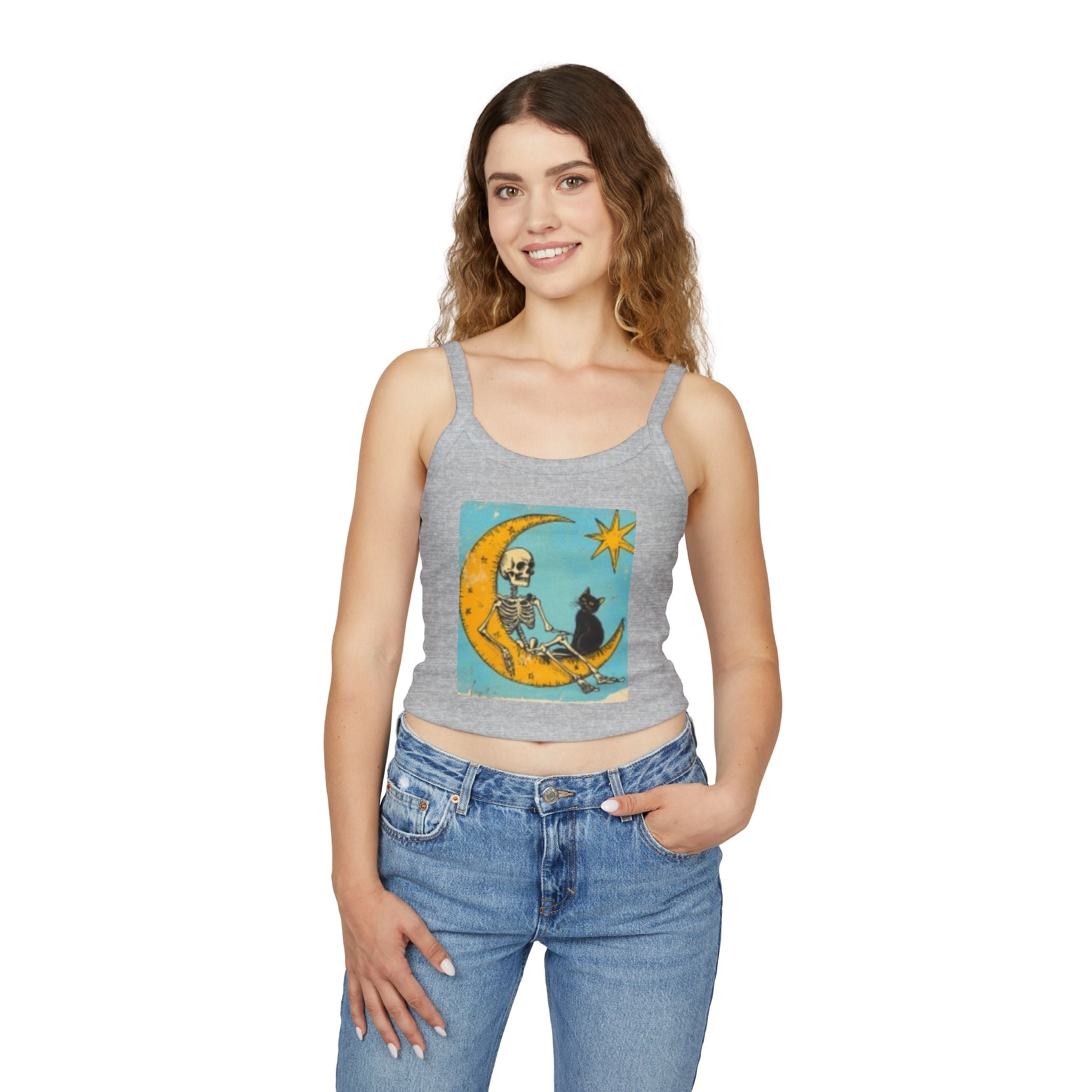 Celestial Skull & Cat Moon Tank
