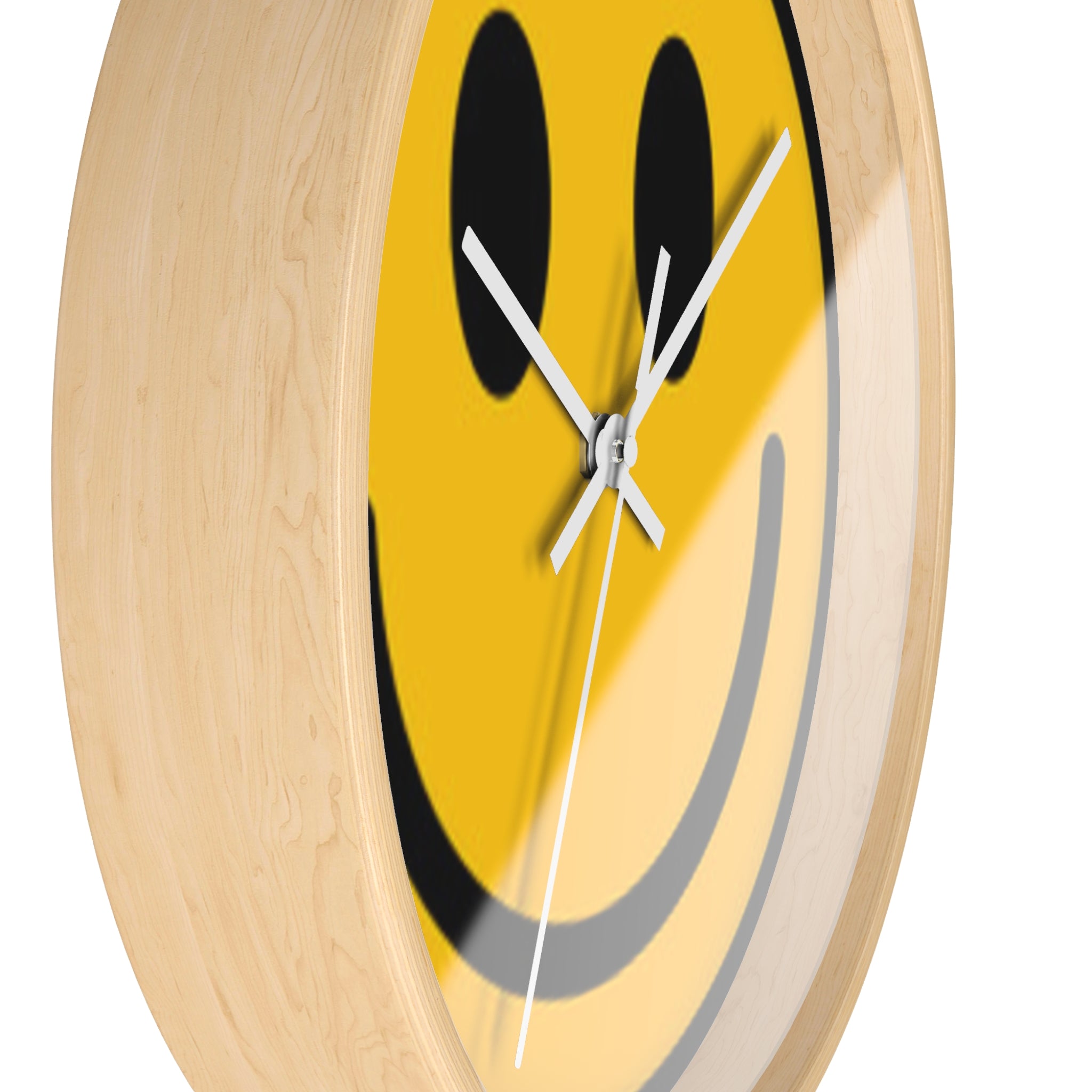 Smiley Face Wall Clock — Retro Yellow Happy Face Decor for Home & Office