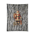 Vintage Santa on Bark Comforter — Rustic Christmas Bedding