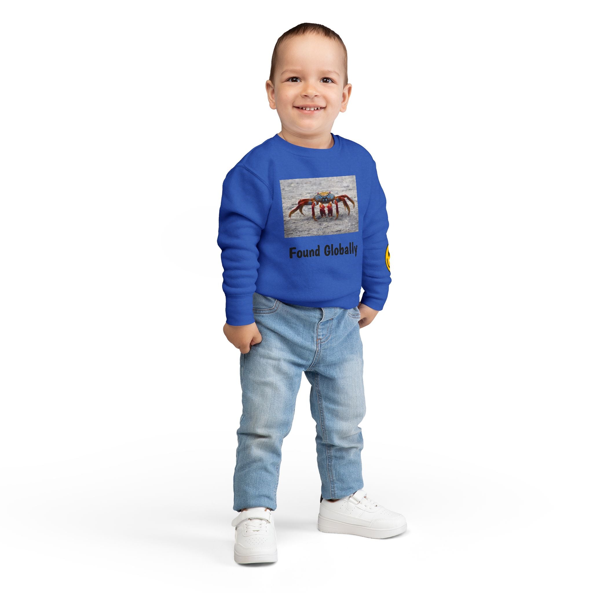 Toddler Sweatshirt - Colorful Fiddler Crab Beach Graphic