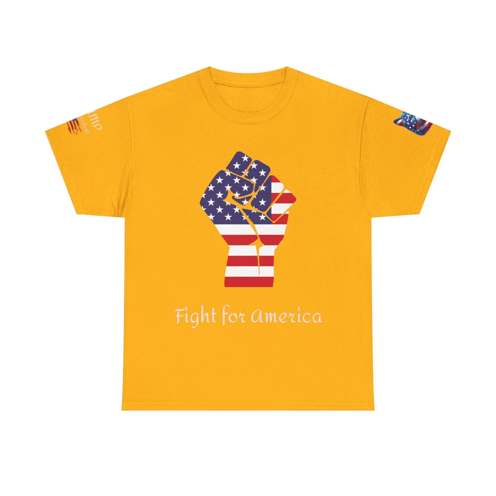 T-shirt patriotique Donald J TRUMP — Poing patriotique drapeau américain
