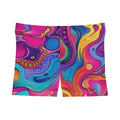 Psychedelic Swirl Women's Shorts — Colorful Abstract  Activewear
