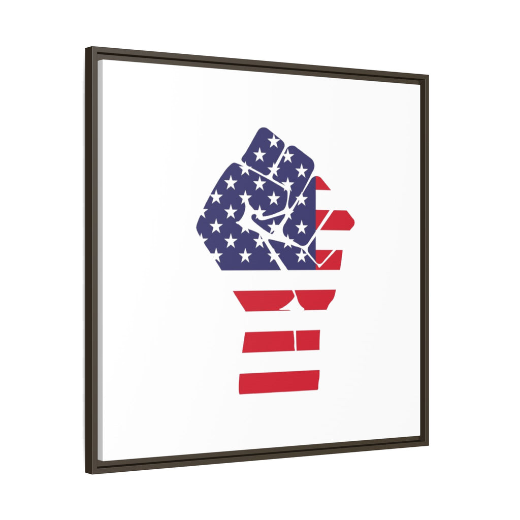 Framed Canvas Print – American Flag Fist Wall Art