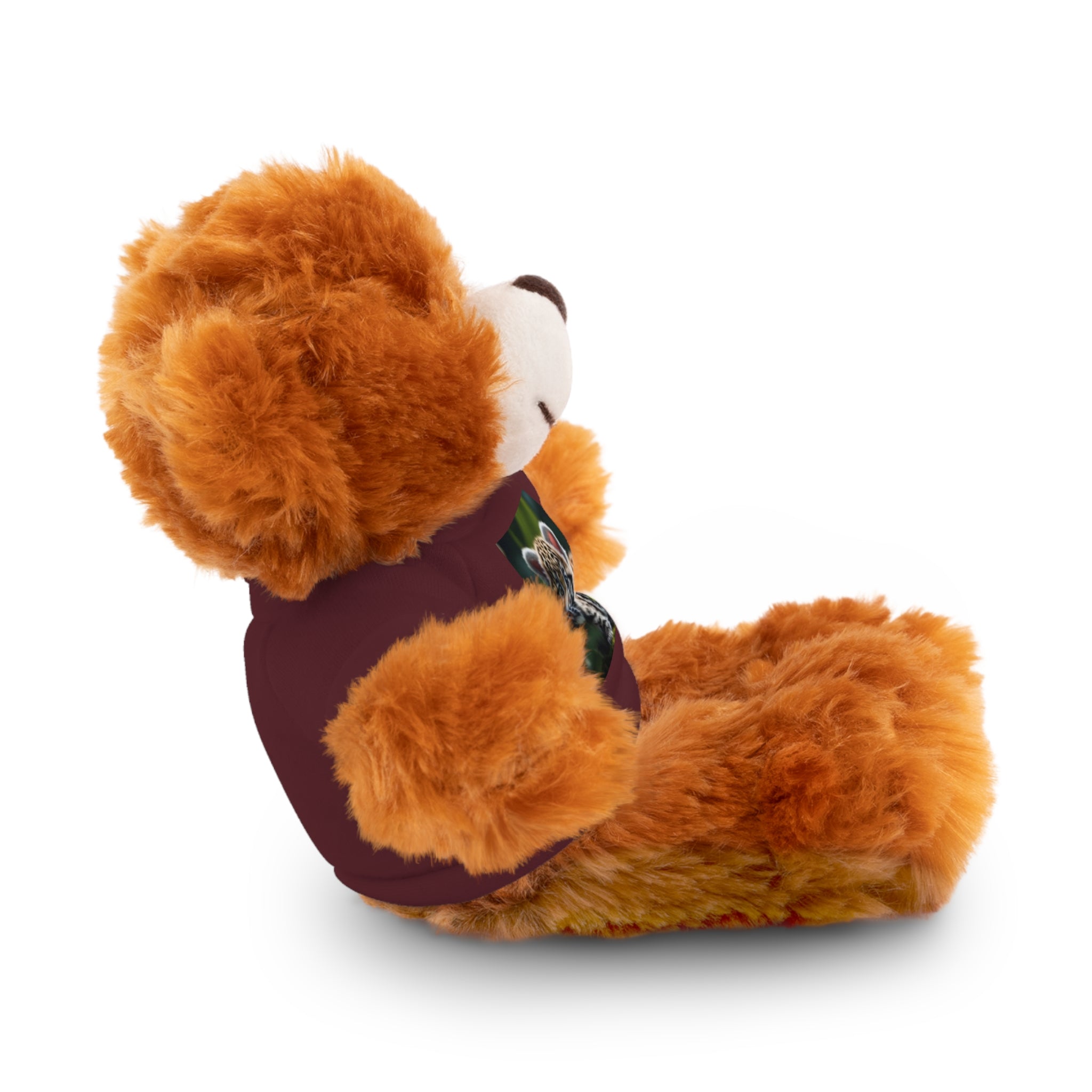 Plush Teddy Bear with Leopard Cub Tee — Cute Animal Gift for Kids & Wildlife Lovers