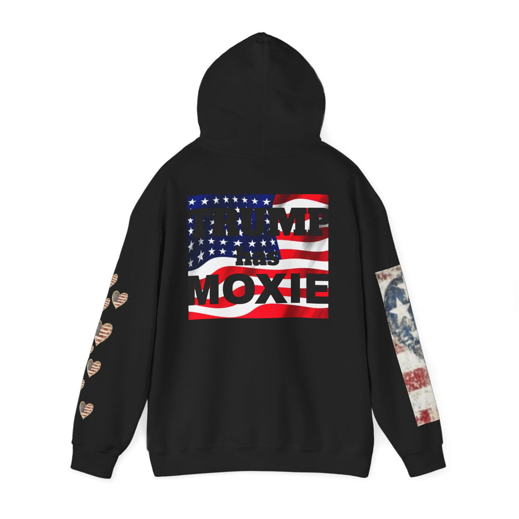 TRUMP a du Cran Drapeau américain Sweat à capuche graphique — Poing patriotique