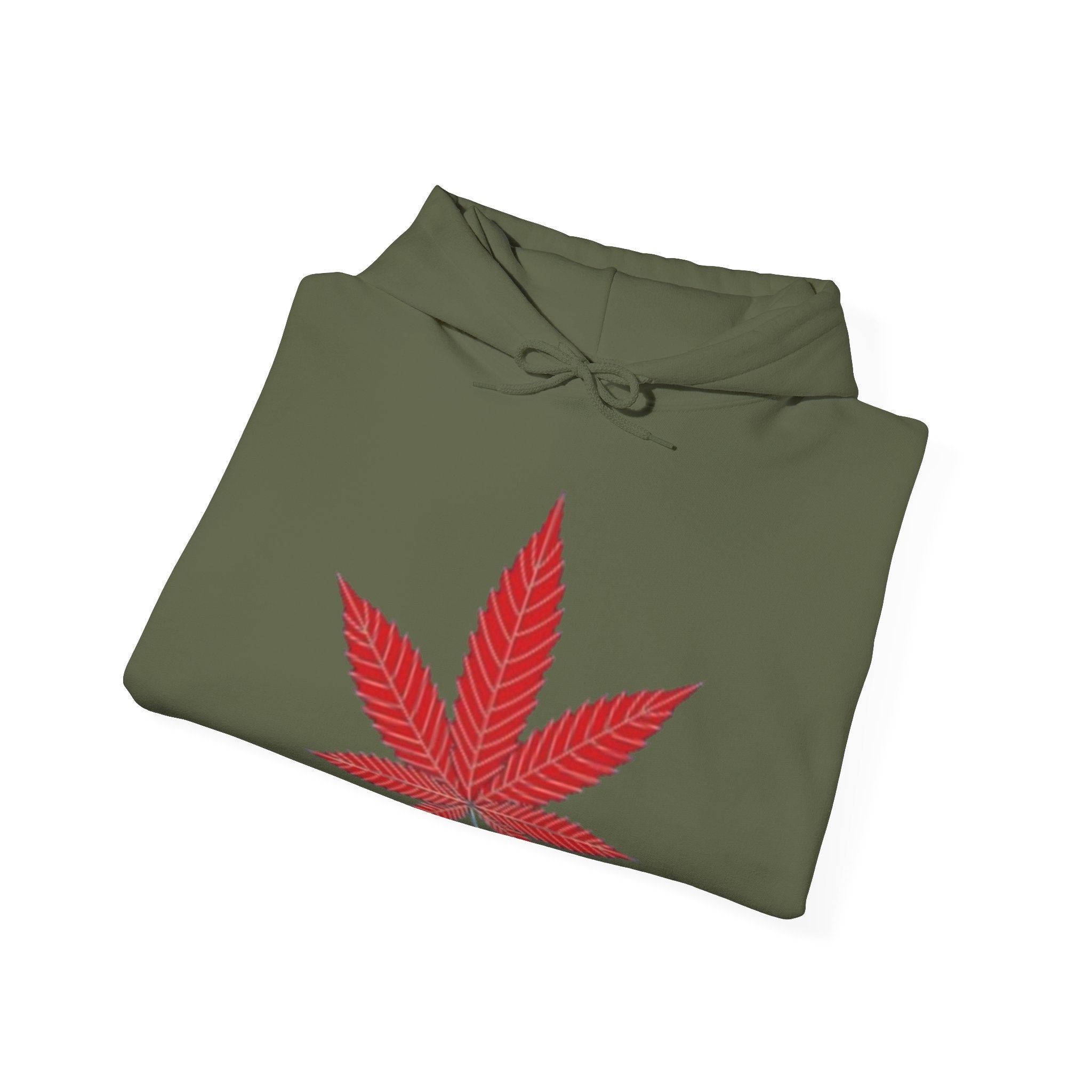Marijuana Leaf Hoodie with Two Men Angry — Casual Streetwear Pullover