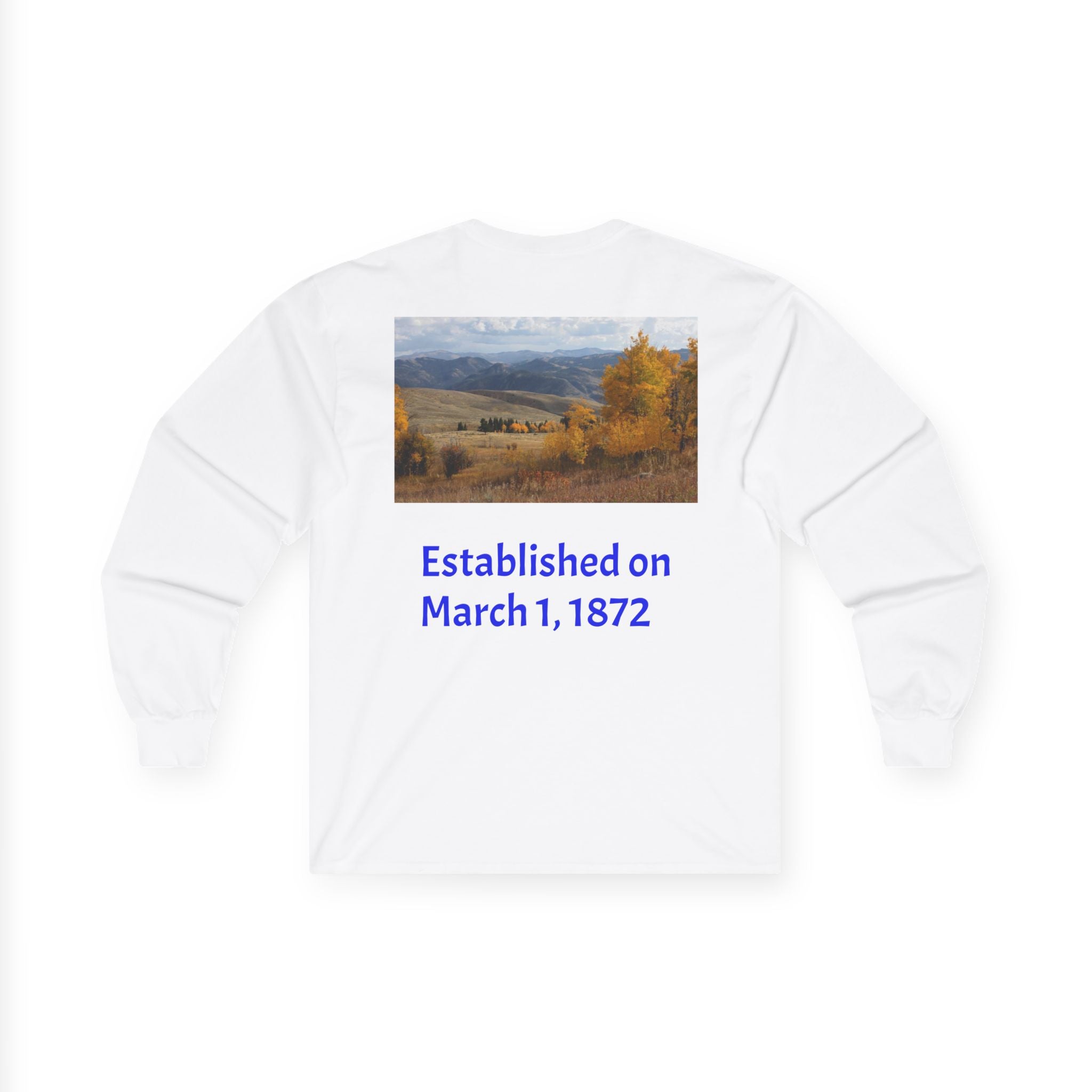 Yellowstone National Park Long Sleeve Tee — Vintage Mountain Camping T-Shirt