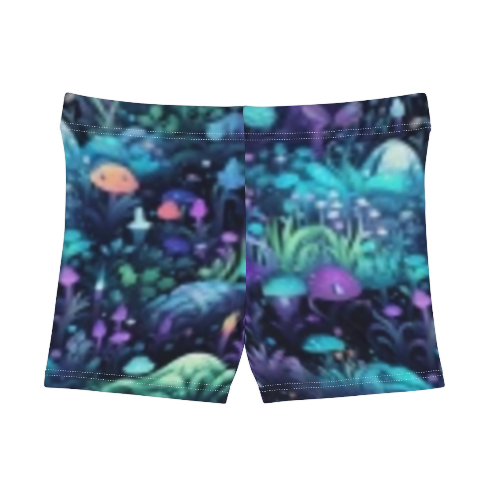 Neon Forest Women's Shorts – Mystic Mushroom & Foliage All-Over Print