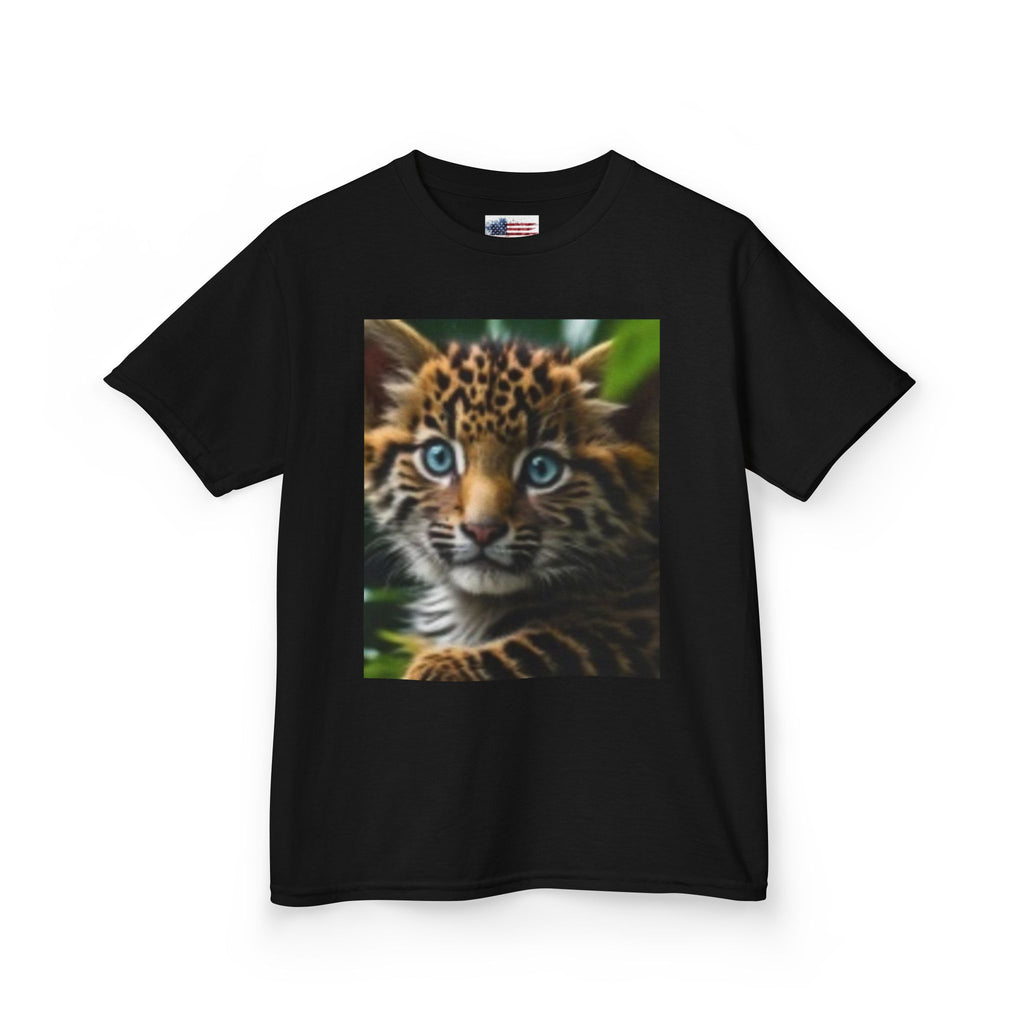 Kids Leopard Cub T-shirt — Colorful Leopard Print Back