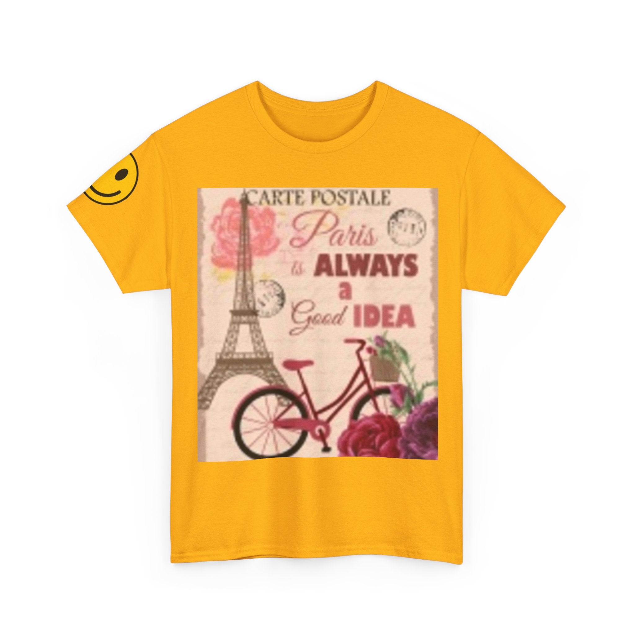 Paris Vintage Bicycle Tee — "Paris is Always a Good Idea" Graphic T-Shirt