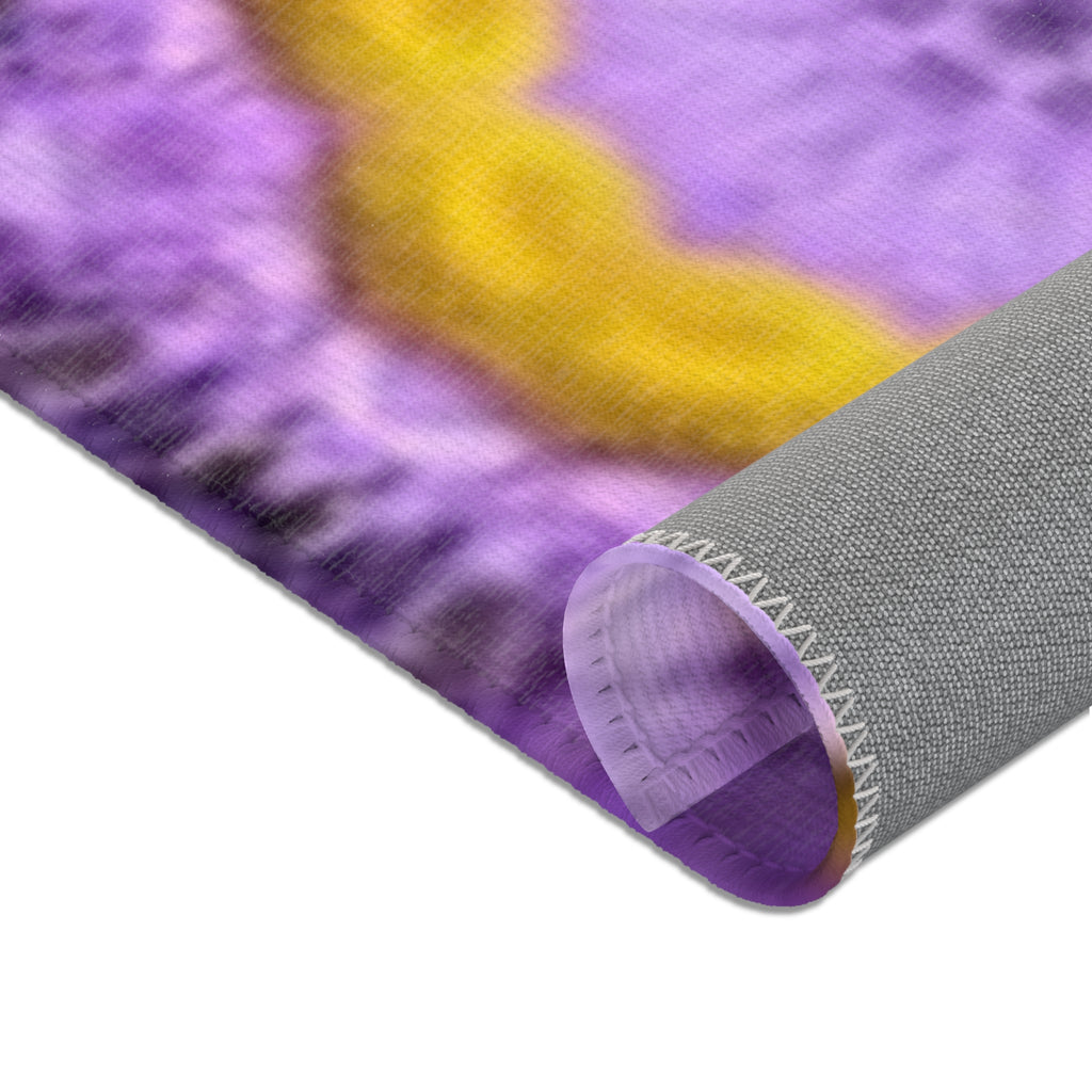 Purple Yellow Mandala Area Rug